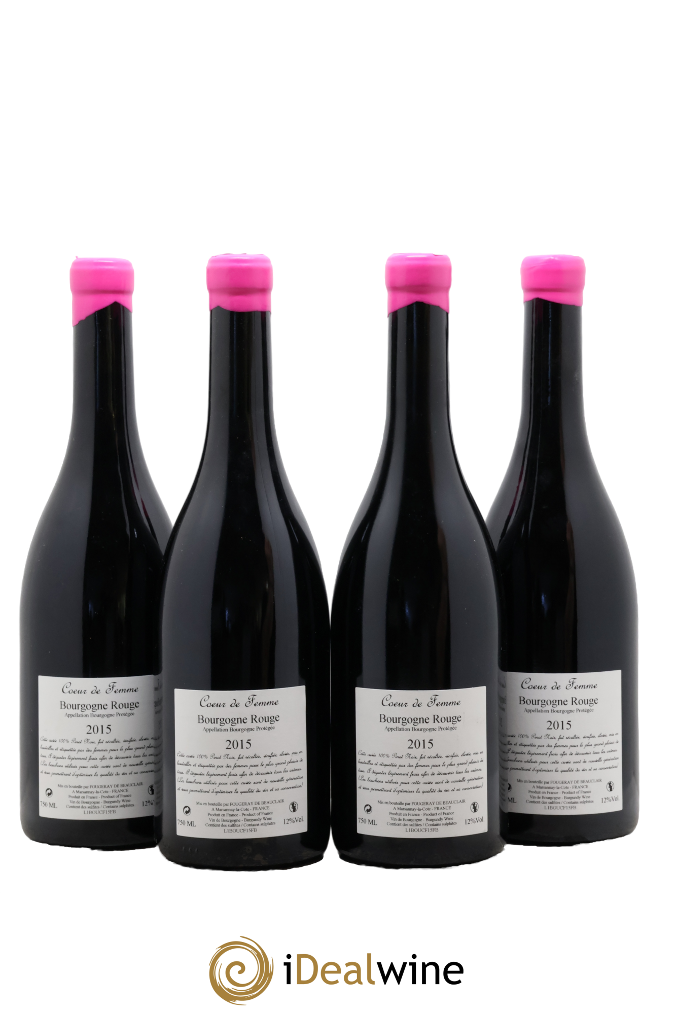 Bourgogne Cœur des Femmes Fougeray de Beauclair 2015 - Lot de 4 bouteilles - 1