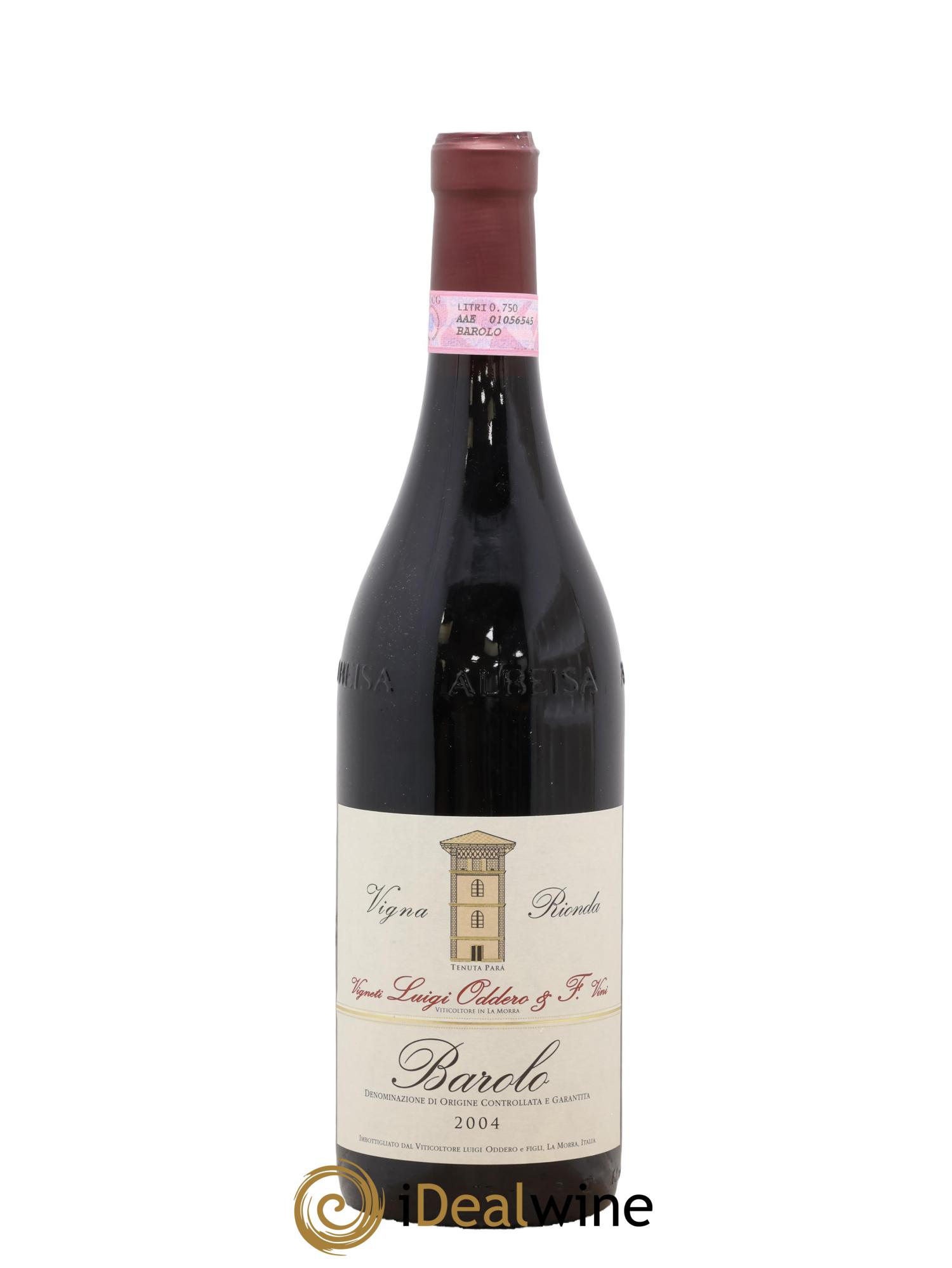 Barolo DOCG Vigna Rionda Luigi Oddero & F. 2004 - Lot de 1 bouteille - 0