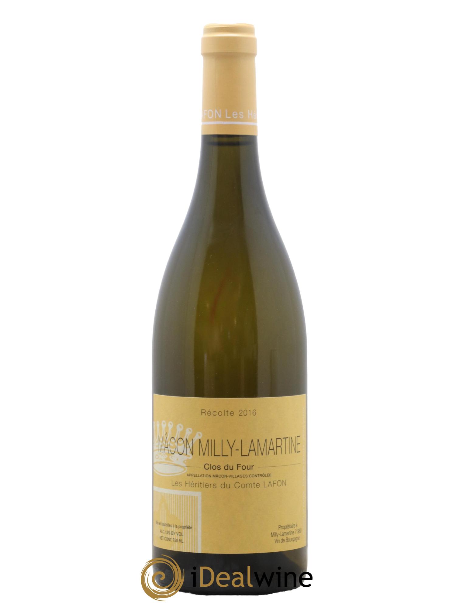 Mâcon Milly-Lamartine Clos du Four Héritiers du Comte Lafon (Domaine des) 2016 - Lot of 1 bottle - 0