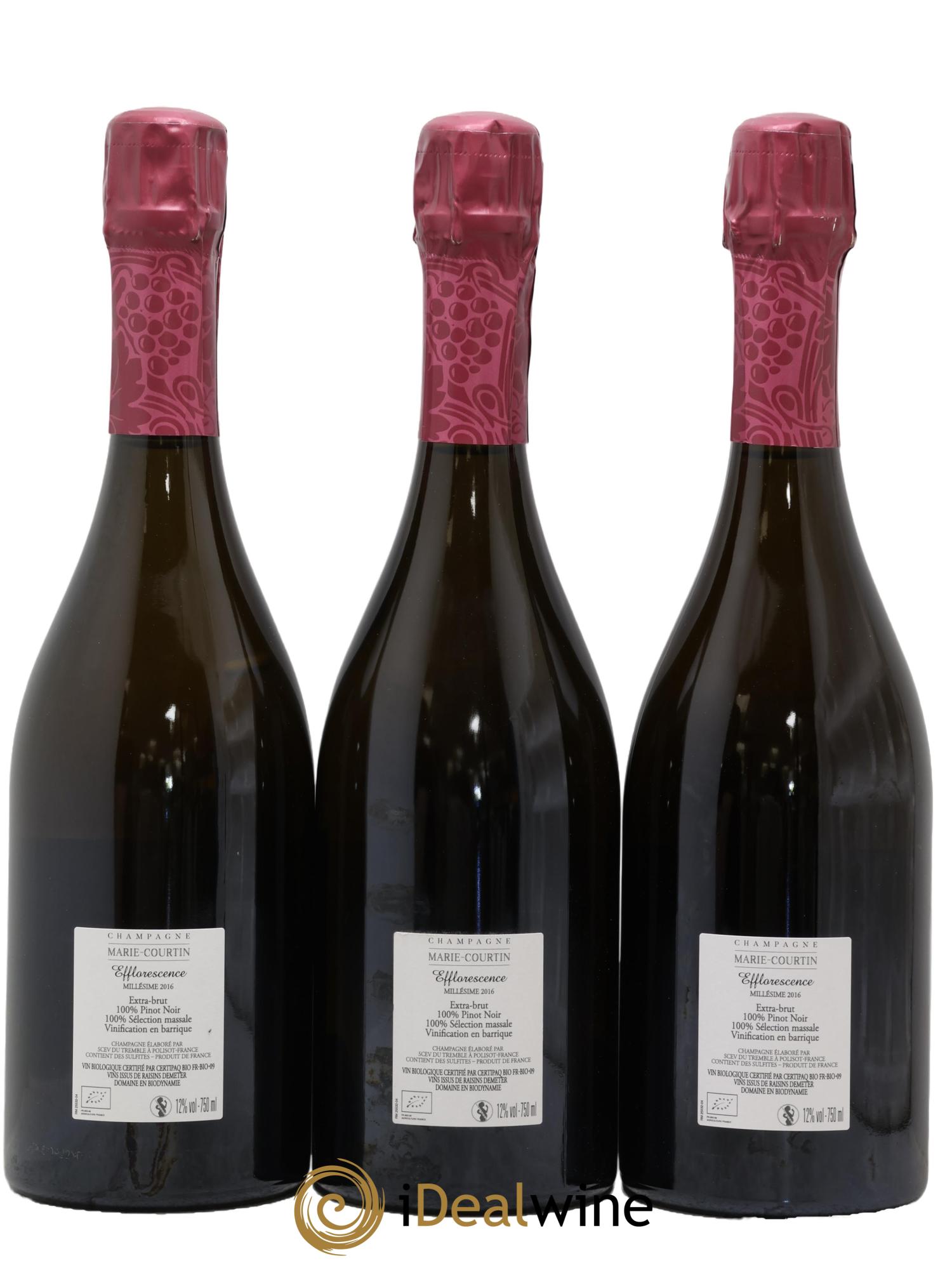 Efflorescence Extra-Brut Marie Courtin 2016 - Lot of 3 bottles - 1