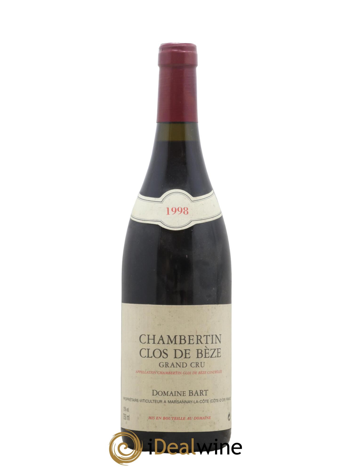 Chambertin Clos de Bèze Grand Cru Bart (Domaine) 1998 - Lot de 1 bouteille - 0