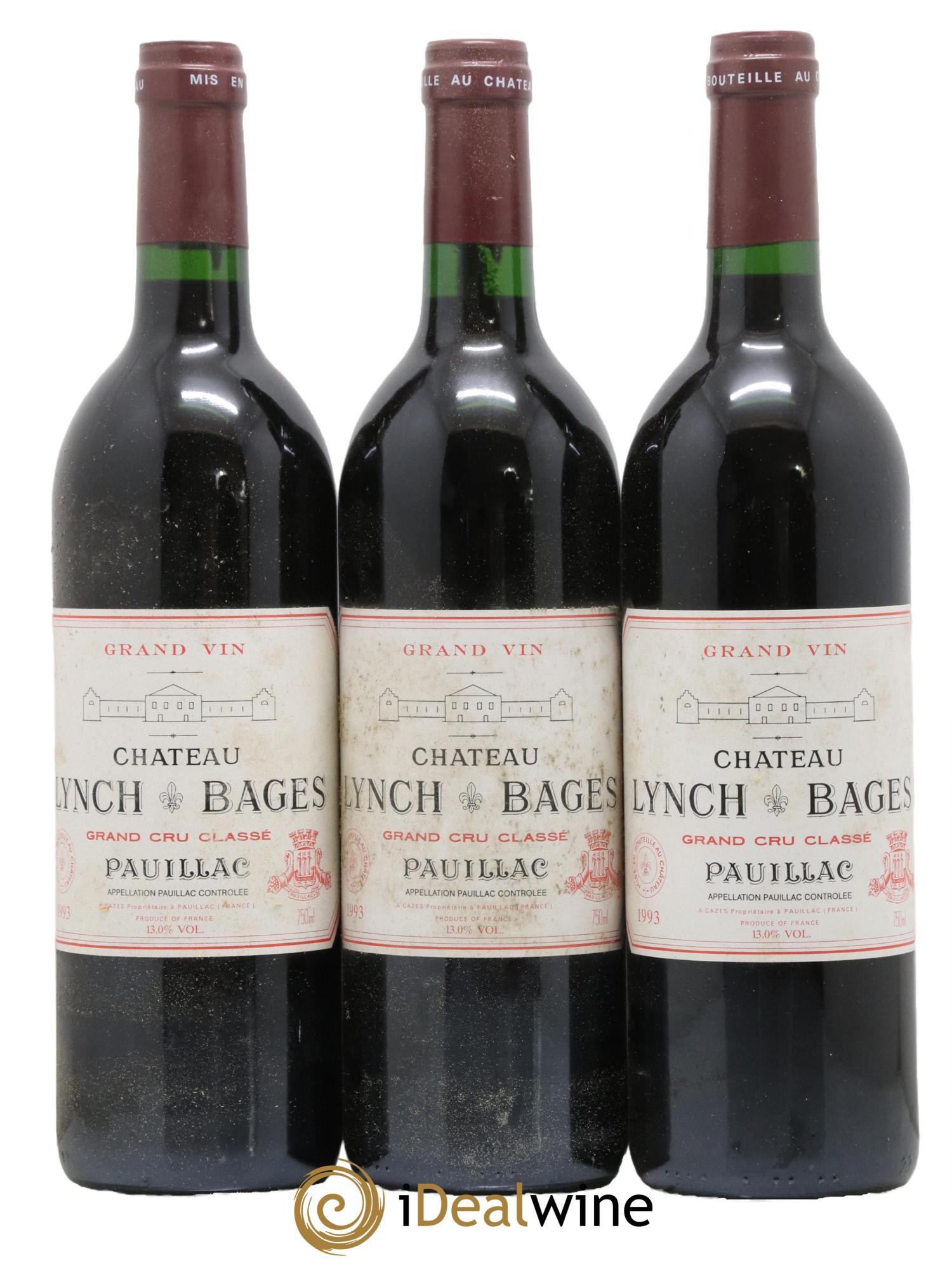 Château Lynch Bages 5ème Grand Cru Classé 1993 - Lot de 6 bouteilles - 2