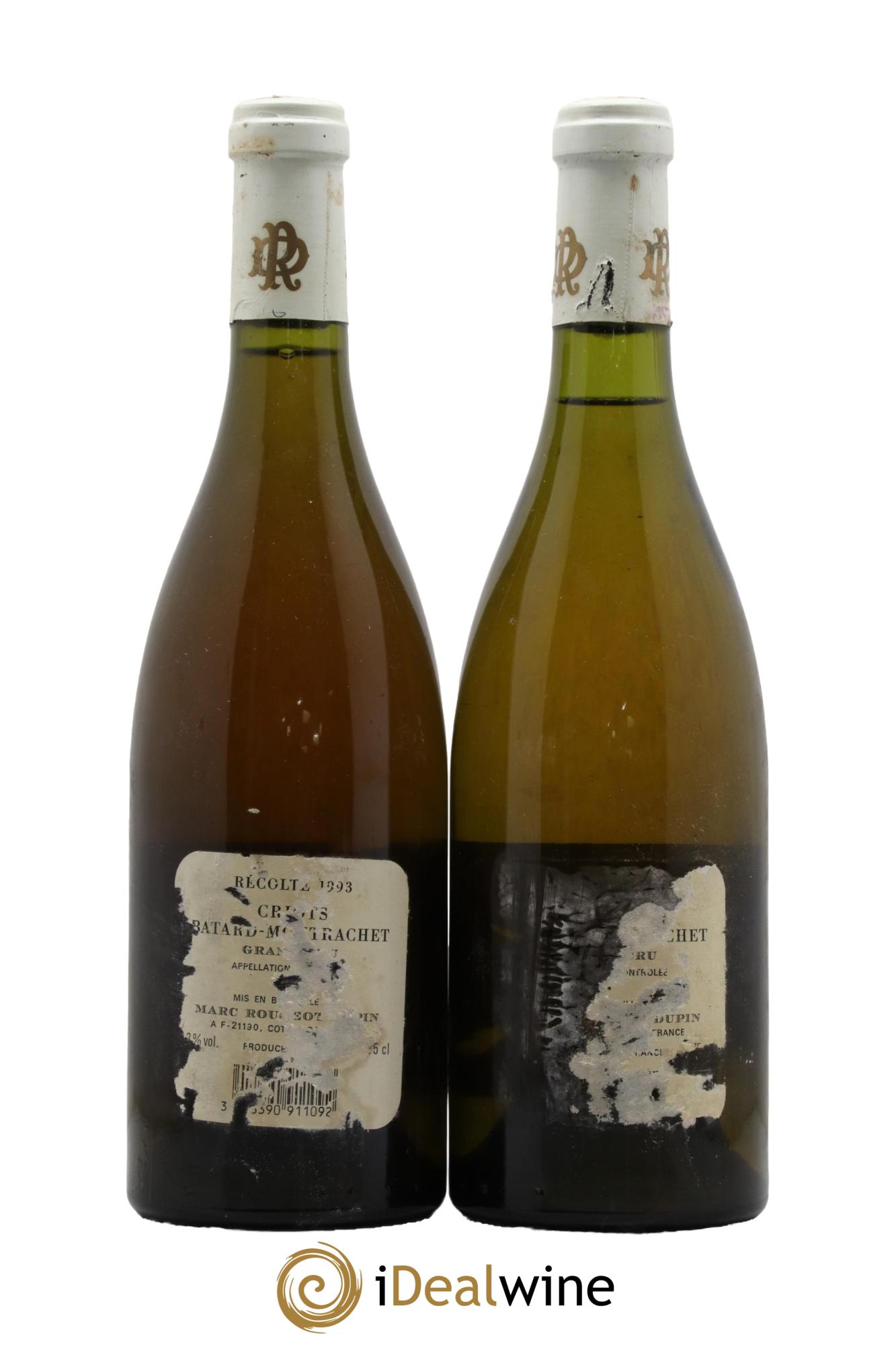 Criots-Bâtard-Montrachet Grand Cru Marc Rougeot-Dupin  1993 - Lot de 2 bouteilles - 1