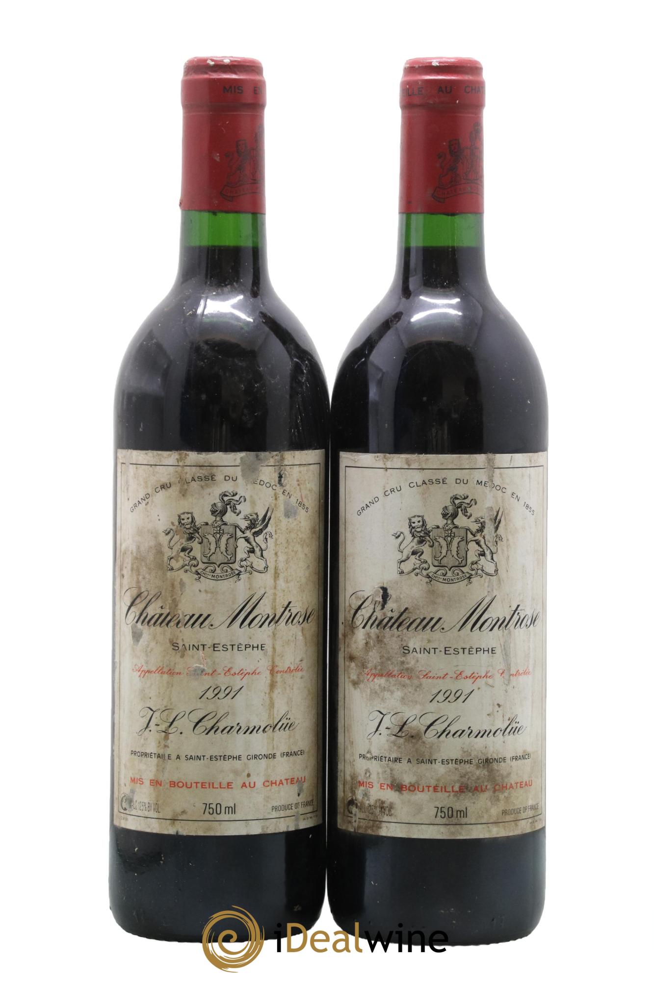 Château Montrose 2ème Grand Cru Classé 1991 - Lot de 2 bouteilles - 0