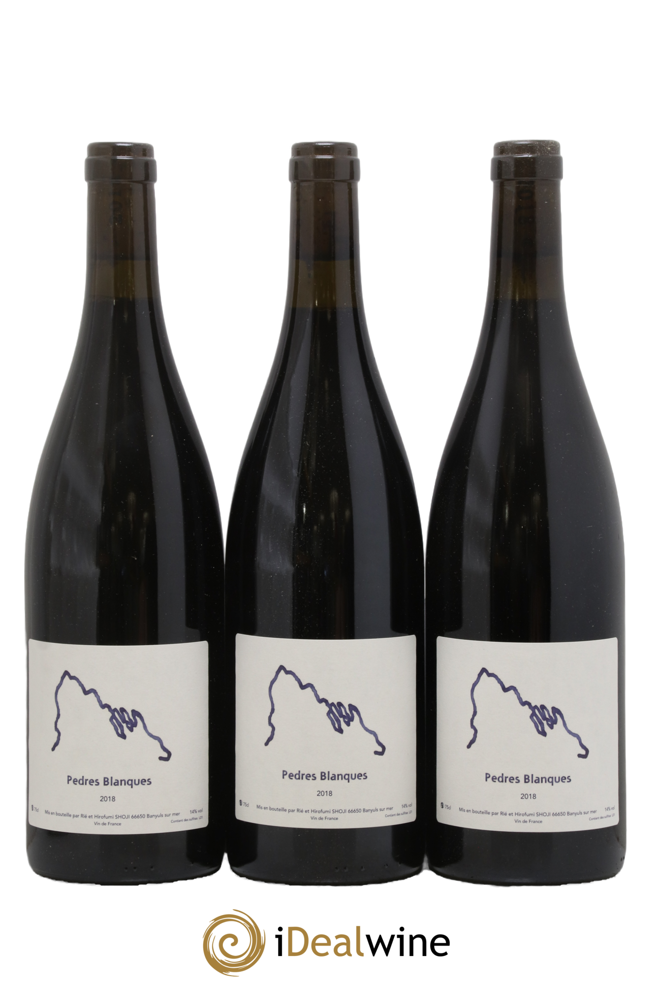 Vin de France Pedres Blanques Rié et Hirofumi Shoji 2018 - Lot of 3 bottles - 0