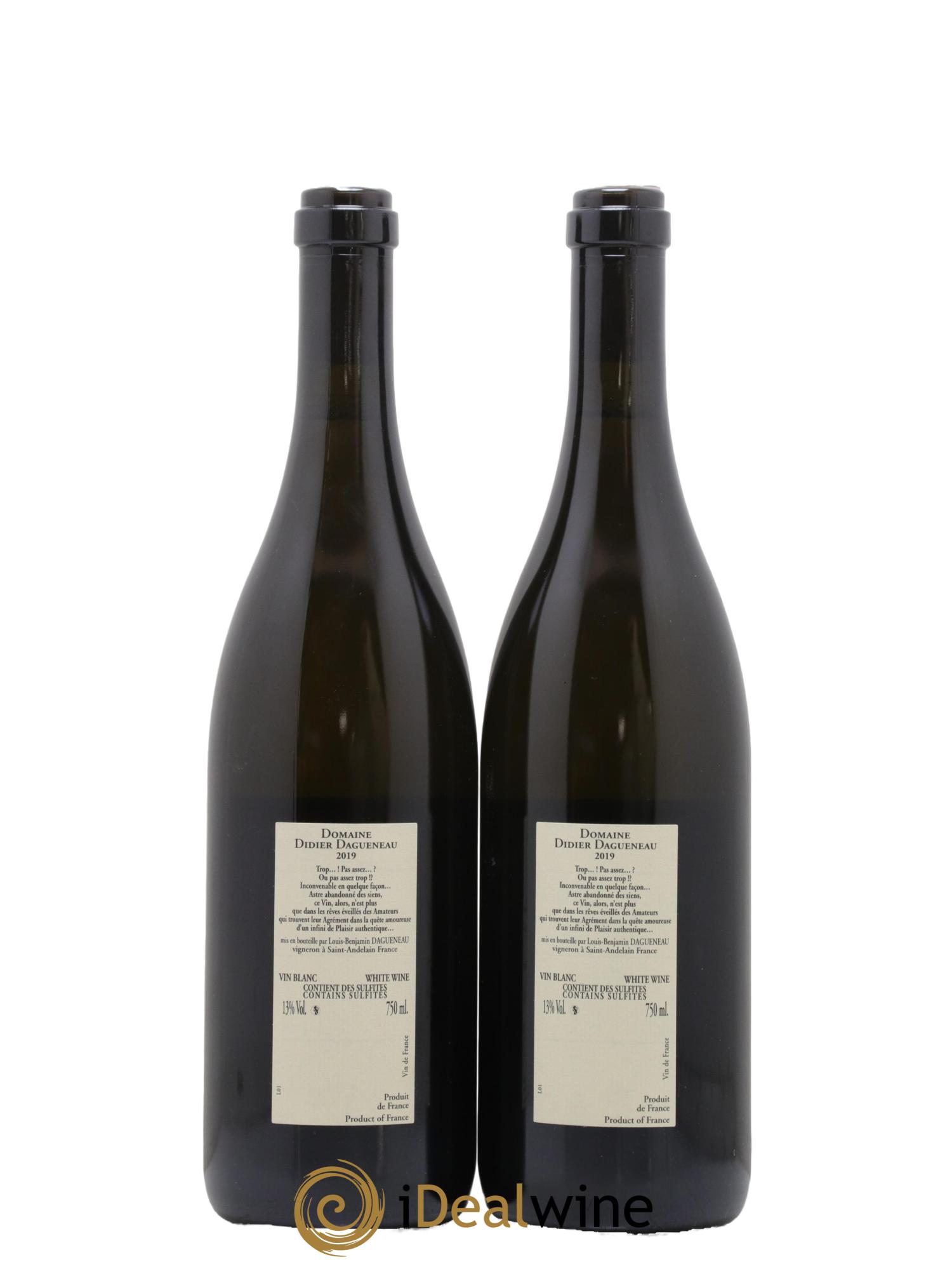 Vin de France Blanc Etc Dagueneau (Domaine Didier - Louis-Benjamin) 2019 - Lot de 2 bouteilles - 1