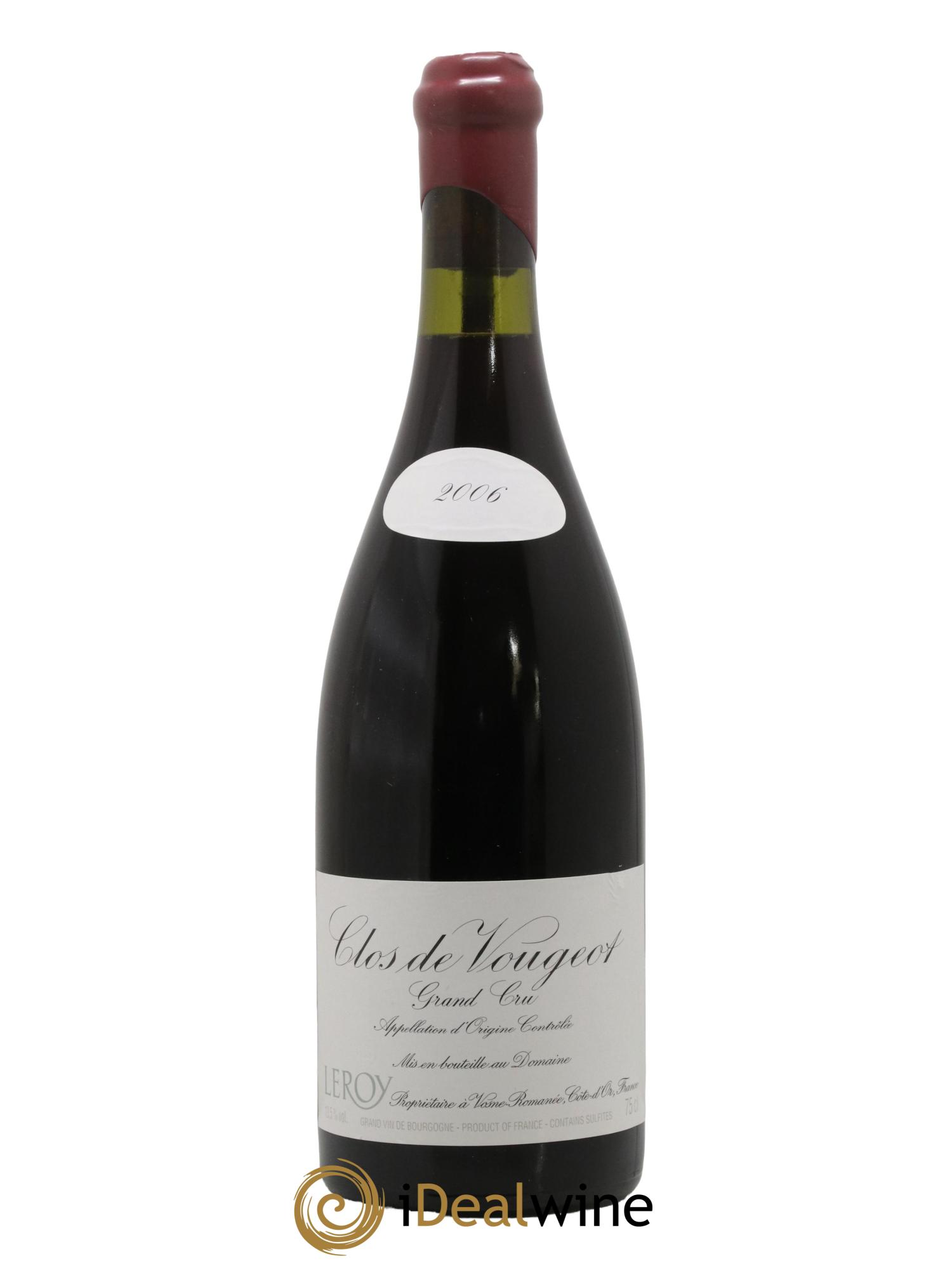 Clos de Vougeot Grand Cru Leroy (Domaine) 2006 - Lot de 1 bouteille - 0