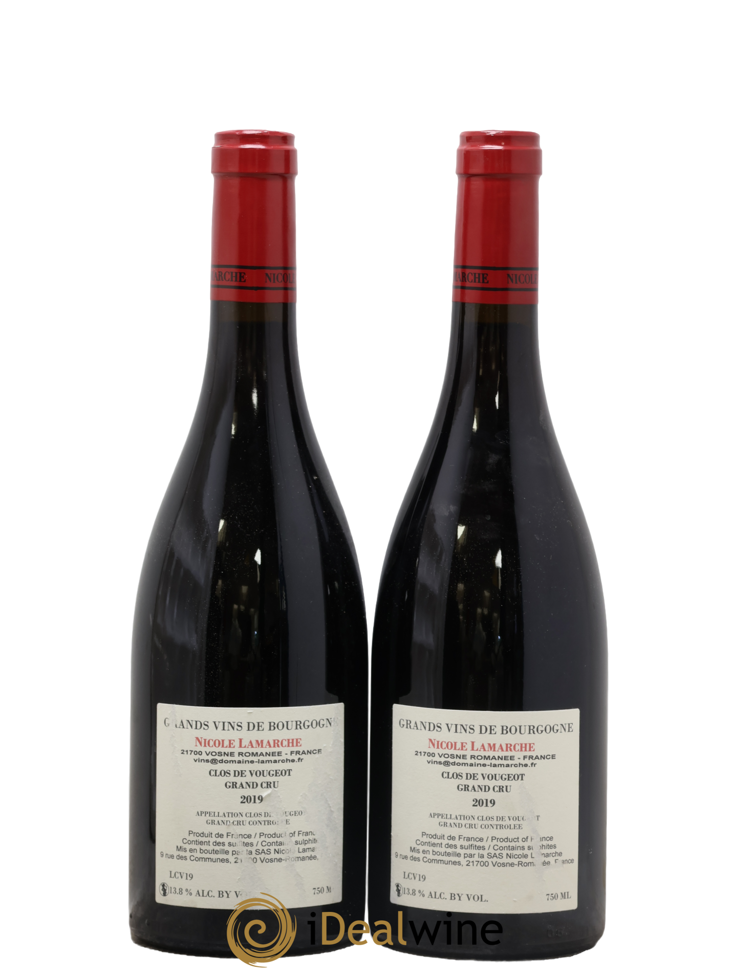Clos de Vougeot Grand Cru Lamarche (Domaine) 2019 - Lot de 2 bouteilles - 1