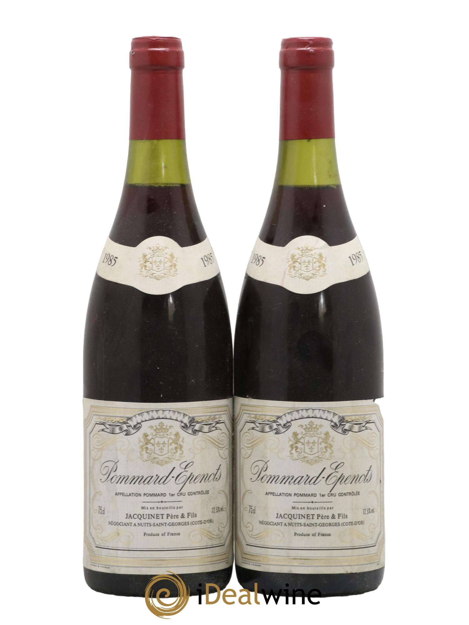 Pommard Epenots Domaine Jacquinet 1985 - Lot de 2 bouteilles - 0