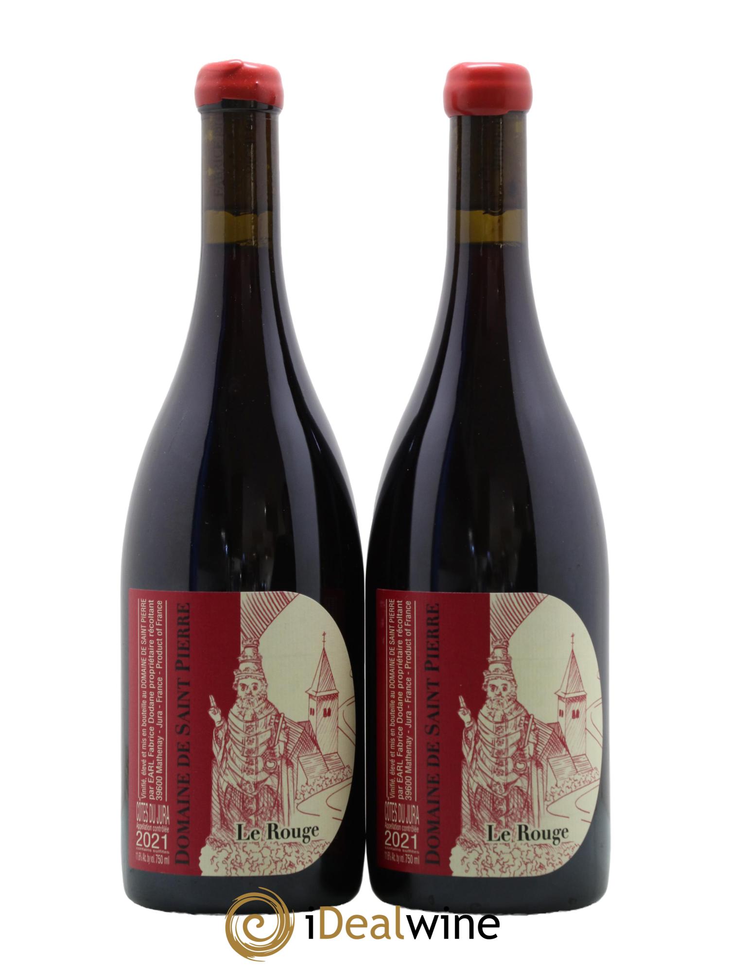 Côtes du Jura Le Rouge Domaine de Saint Pierre 2021 - Lot de 2 bouteilles - 0