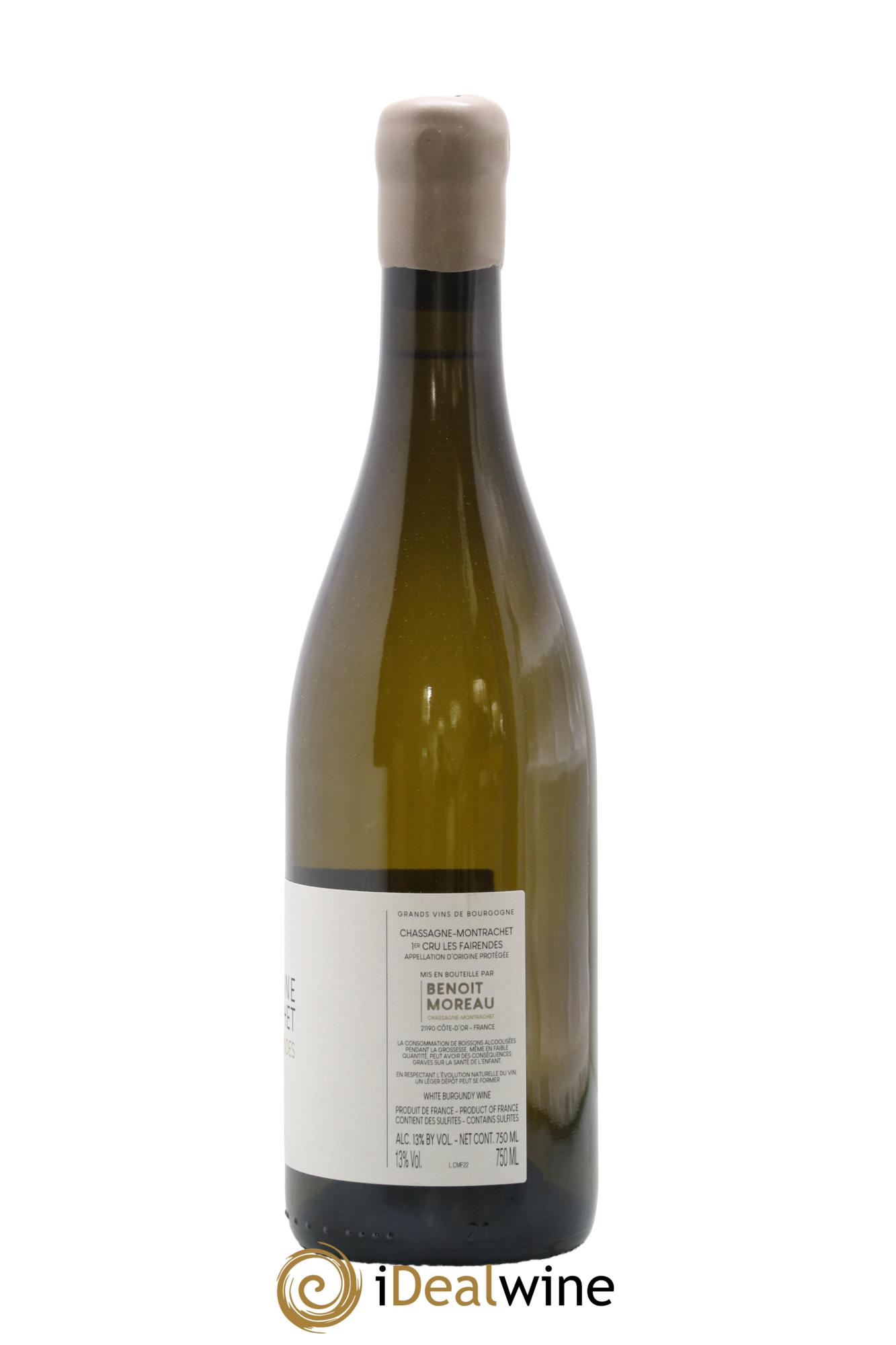 Chassagne-Montrachet 1er Cru Les Fairendes Benoît Moreau (Domaine) 2022 - Lot de 1 bouteille - 1