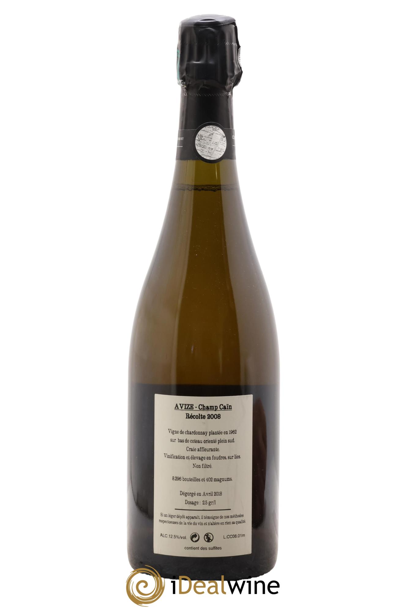 Avize Champ Caïn Extra-Brut Jacquesson 2008 - Lotto di 1 bottiglia - 1