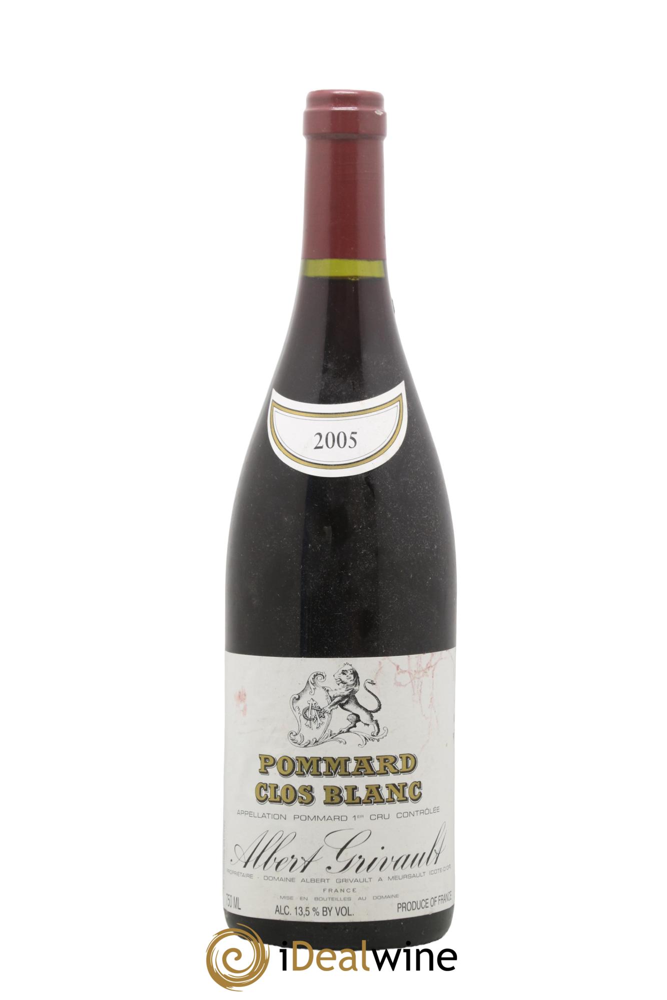 Pommard 1er Cru Clos Blanc Albert Grivault 2005 - Lot de 1 bouteille - 0