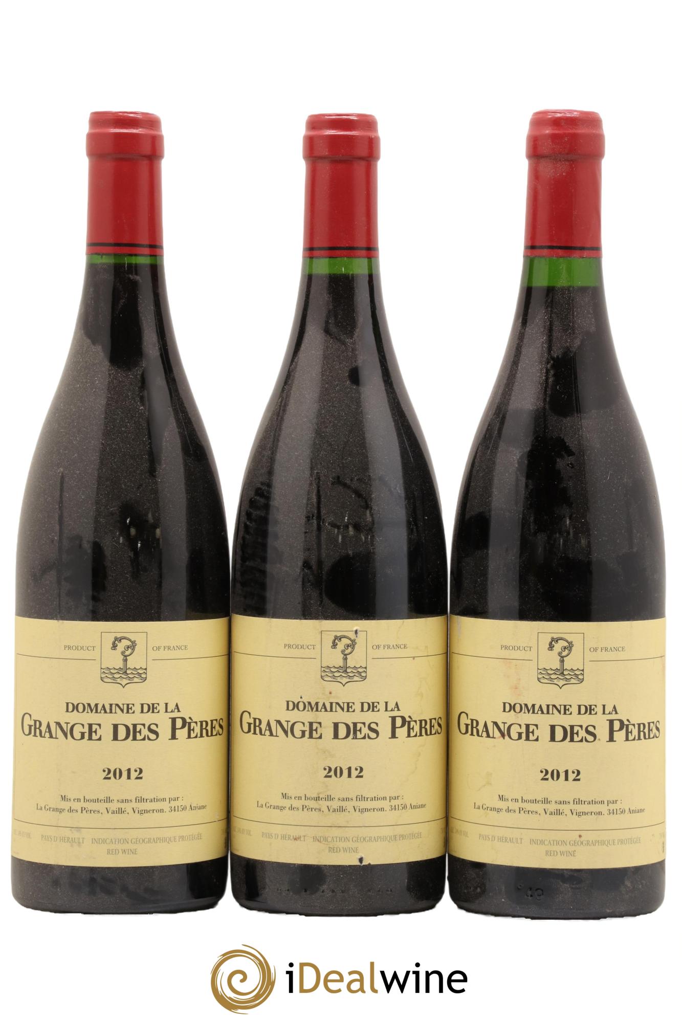 Pays d'Hérault Grange des Pères Laurent Vaillé 2012 - Lot de 3 bouteilles - 0