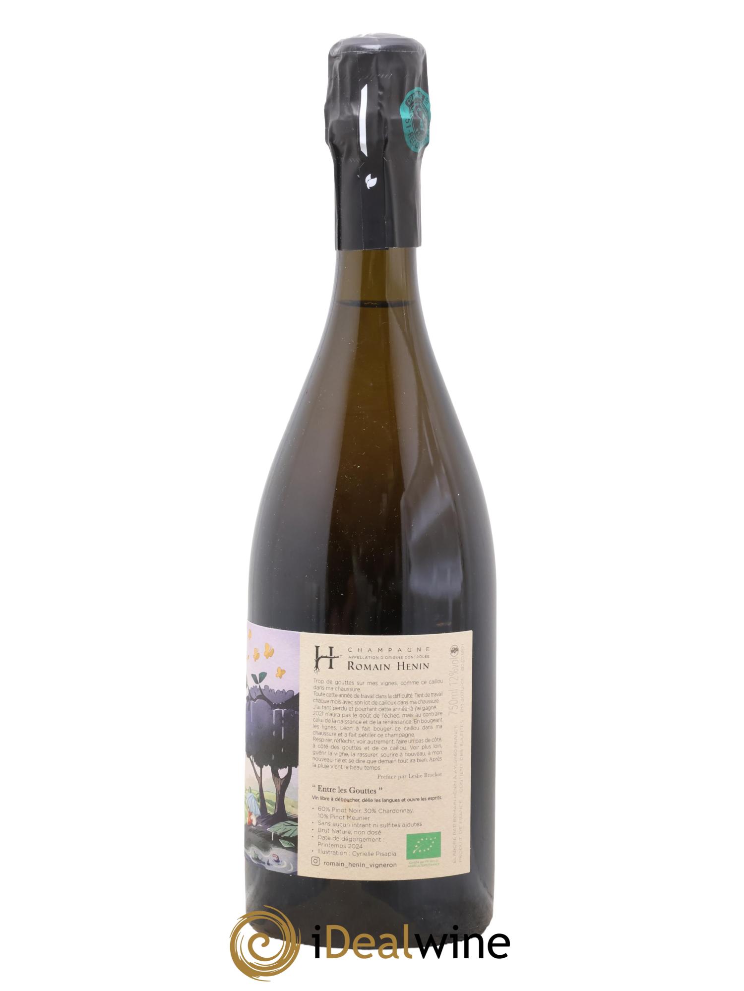 Entre les Gouttes Romain Henin - Lot of 1 bottle - 1