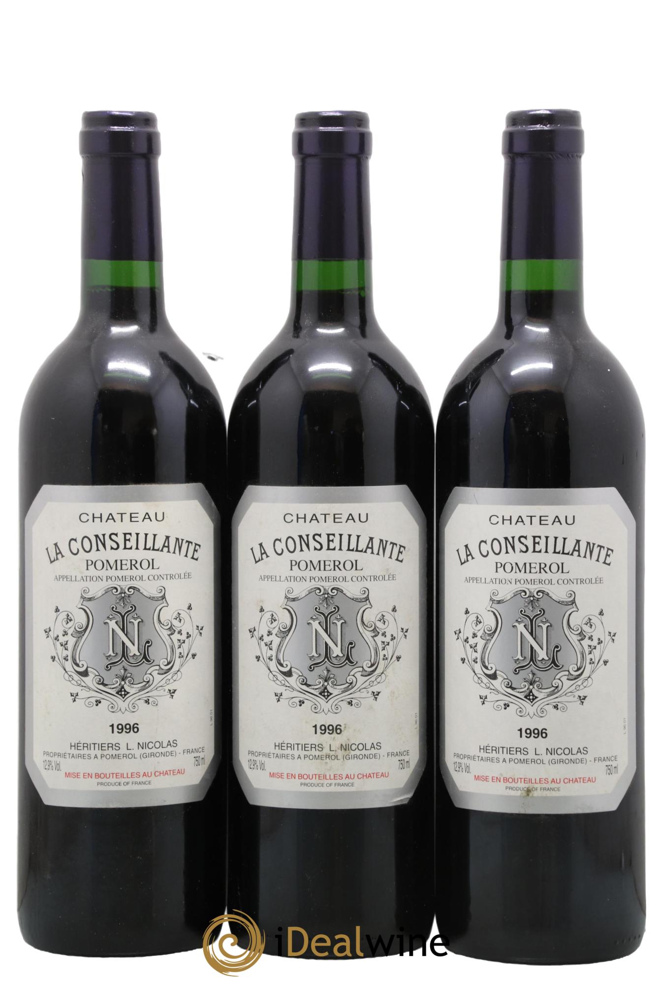 Château la Conseillante 1996 - Lot de 3 bouteilles - 0