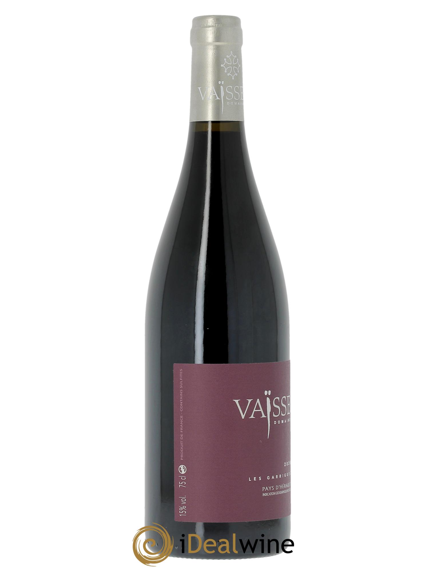 IGP Pays de l'Hérault Les Garrigues Vaisse (Domaine)  2020 - Lot de 1 bouteille - 1