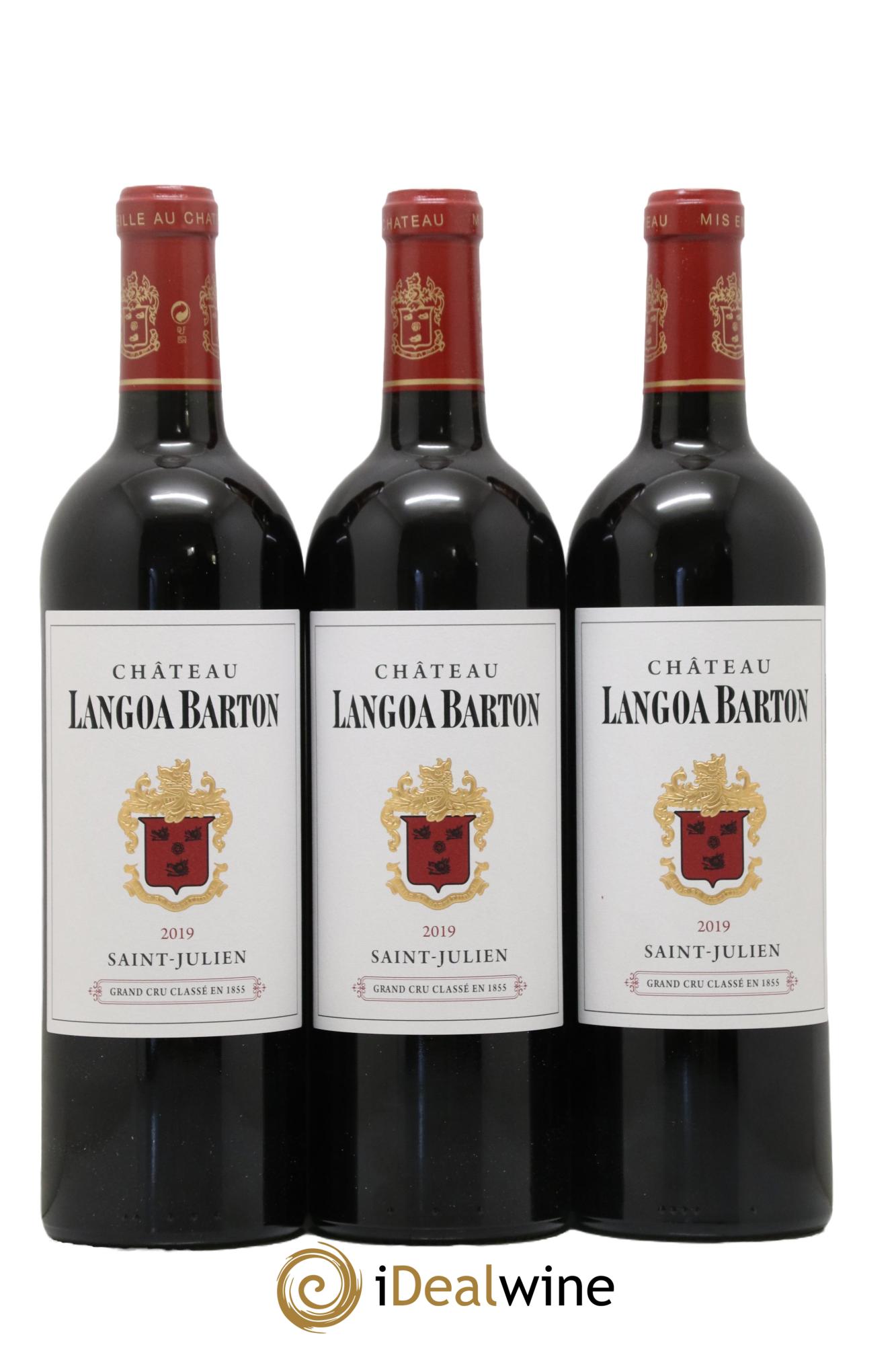 Château Langoa Barton 3ème Grand Cru Classé 2019 - Lot de 3 bouteilles - 0
