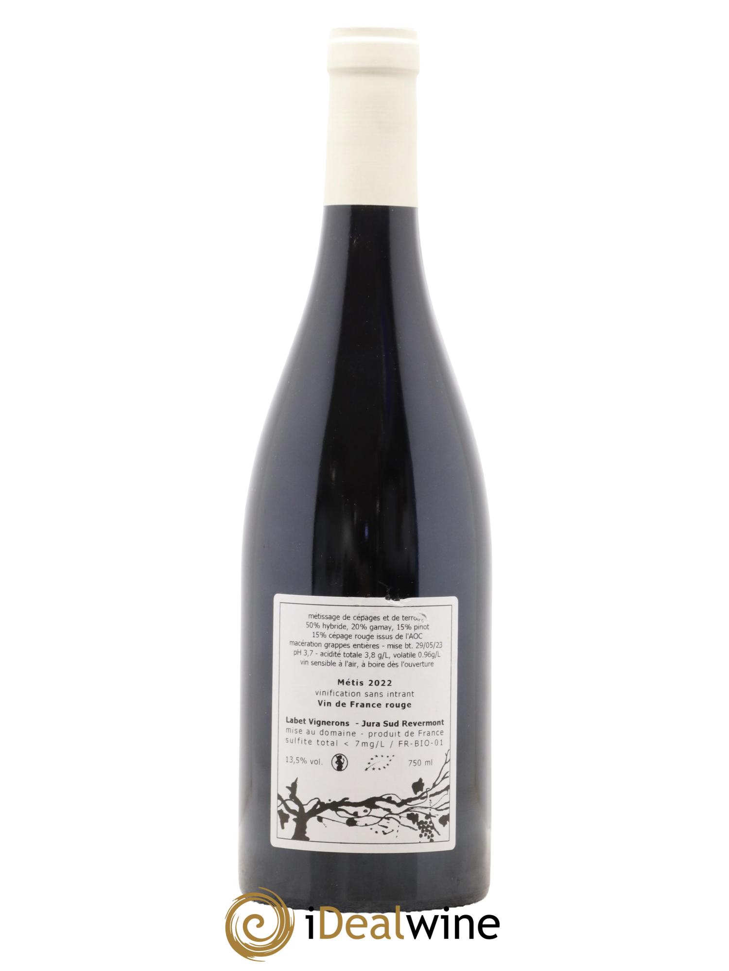Vin de France Métis Romain - Julien - Charline Labet 2022 - Lot de 1 bouteille - 1