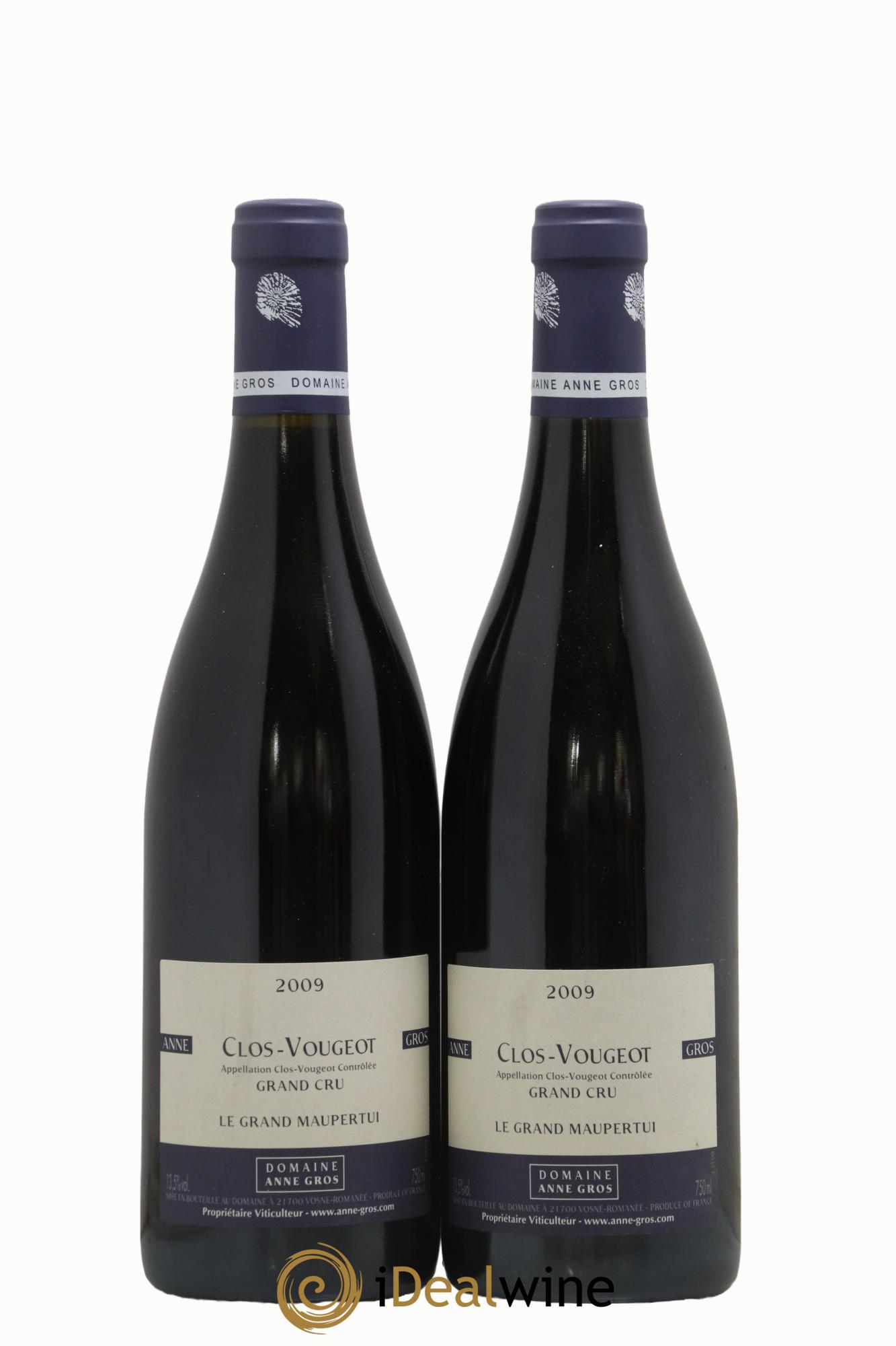 Clos de Vougeot Grand Cru Le Grand Maupertui Anne Gros 2009 - Lot de 2 bouteilles - 0