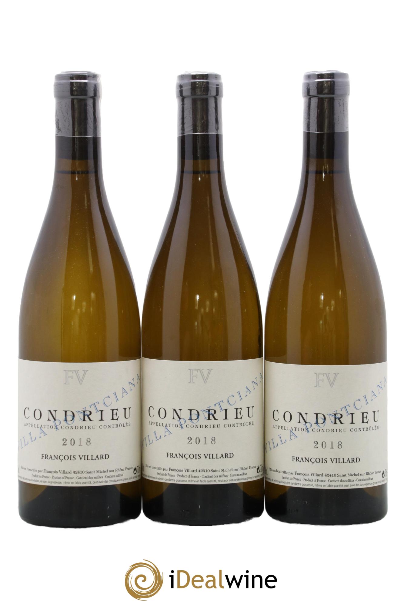 Condrieu Villa Pontciana François Villard 2018 - Lot de 3 bouteilles - 0