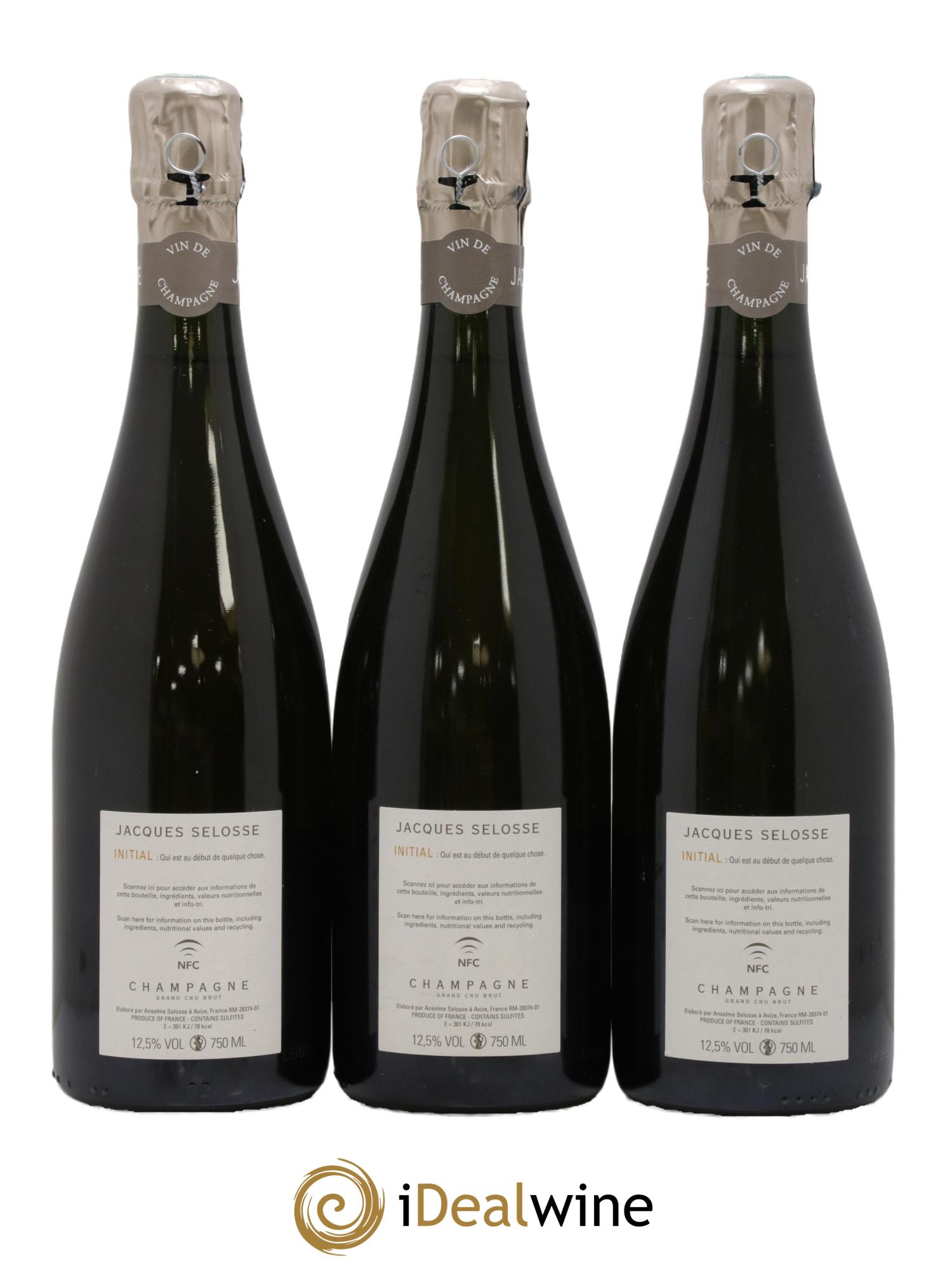 Initial Brut Jacques Selosse - Lot of 3 bottles - 1
