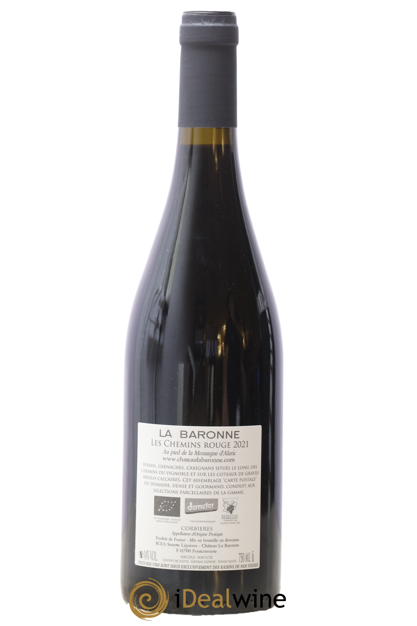 Corbières Les Chemins Château La Baronne 2021 - Lote de 1 botella - 1