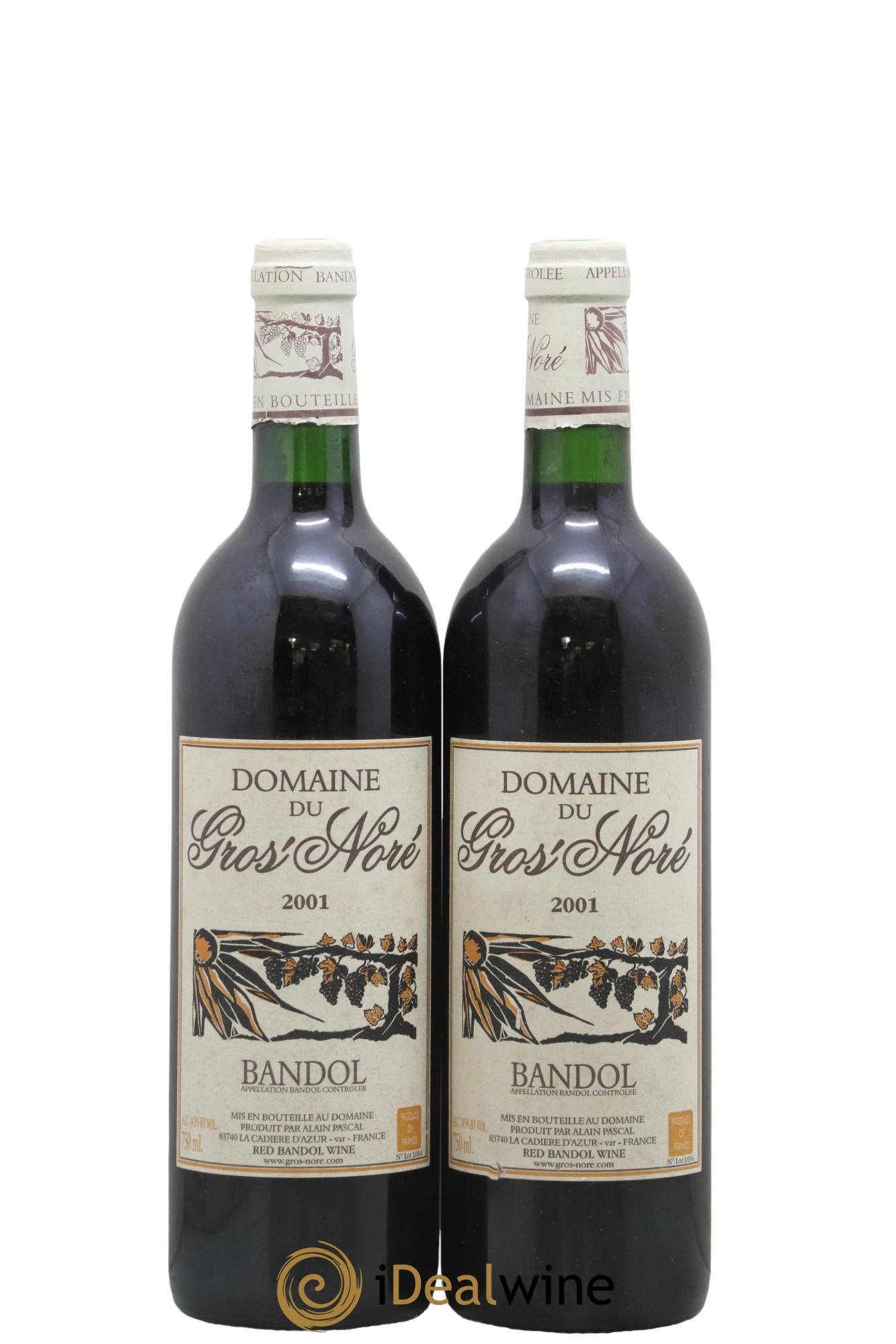 Bandol Gros Noré (Domaine du) Alain Pascal 2001 - Lot de 2 bouteilles - 0