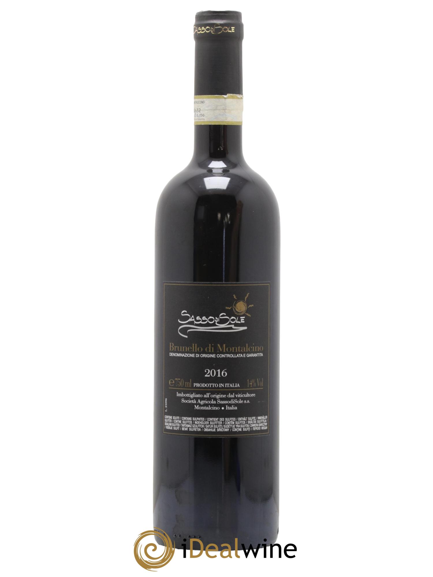 Brunello di Montalcino Sasso di Sole 2016 - Lot de 1 bouteille - 1
