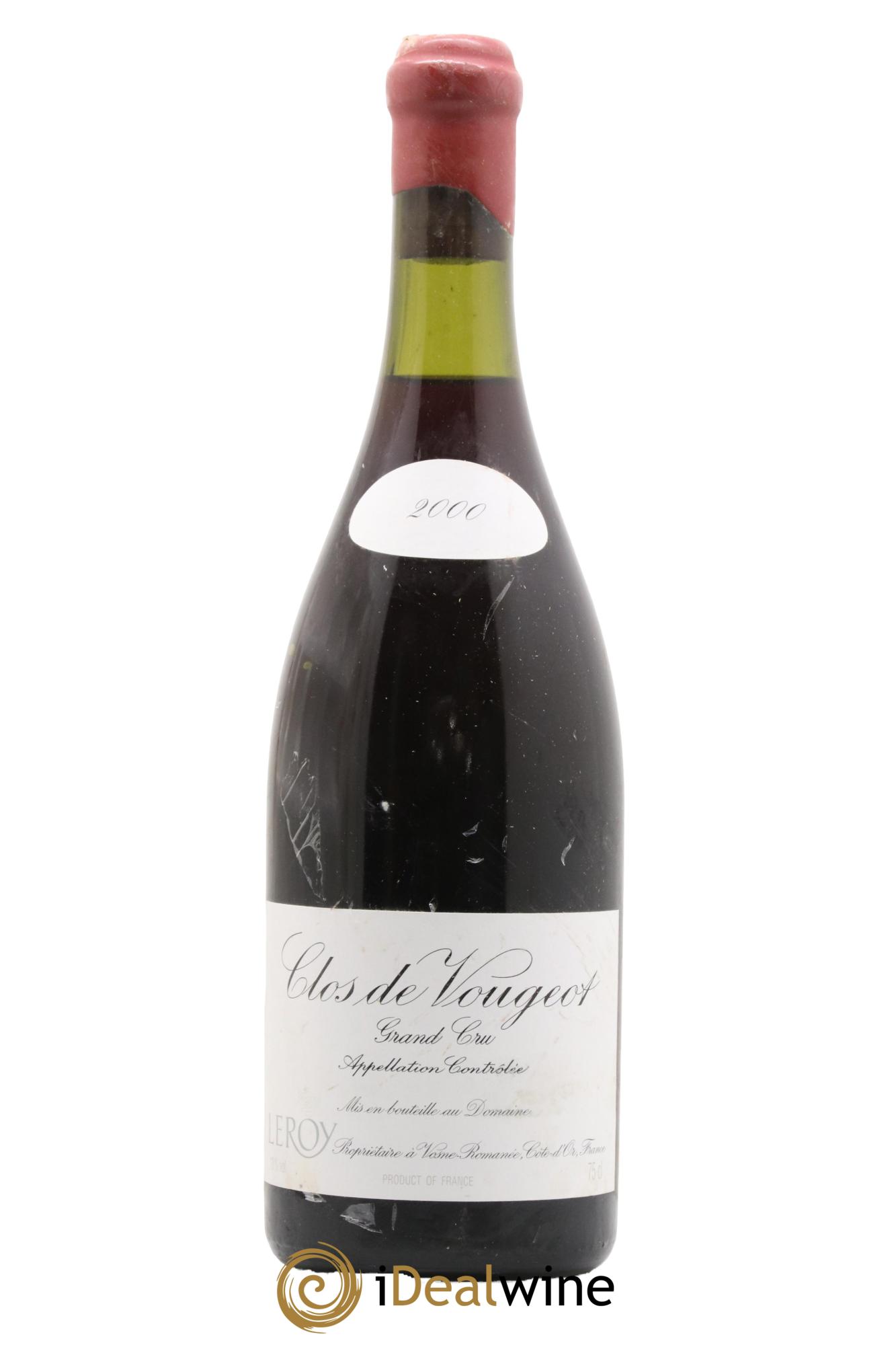 Clos de Vougeot Grand Cru Leroy (Domaine) 2000 - Lot de 1 bouteille - 0