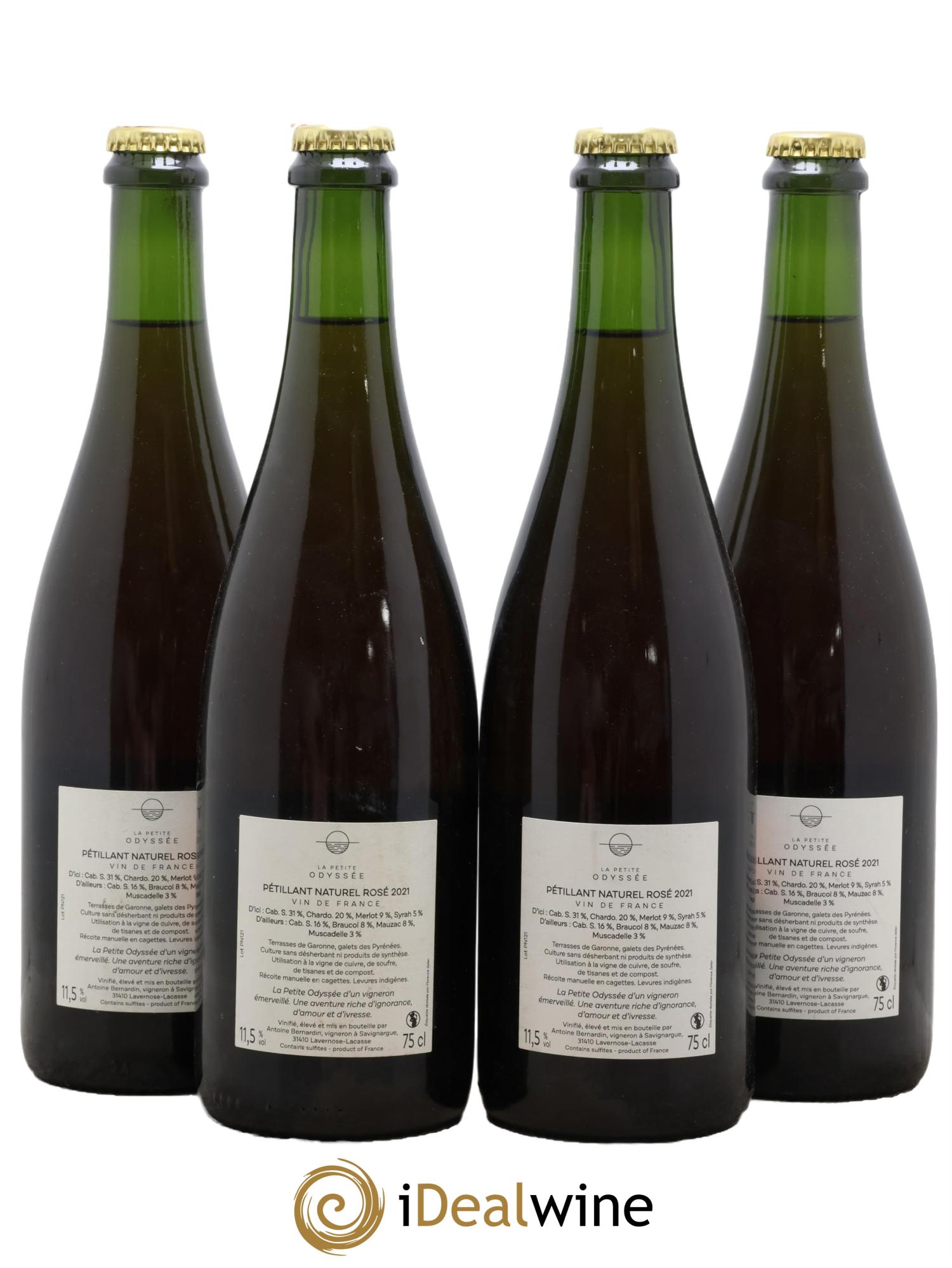 Vin de France Pet Nat La Petite Odyssée 2021 - Posten von 4 Flaschen - 1