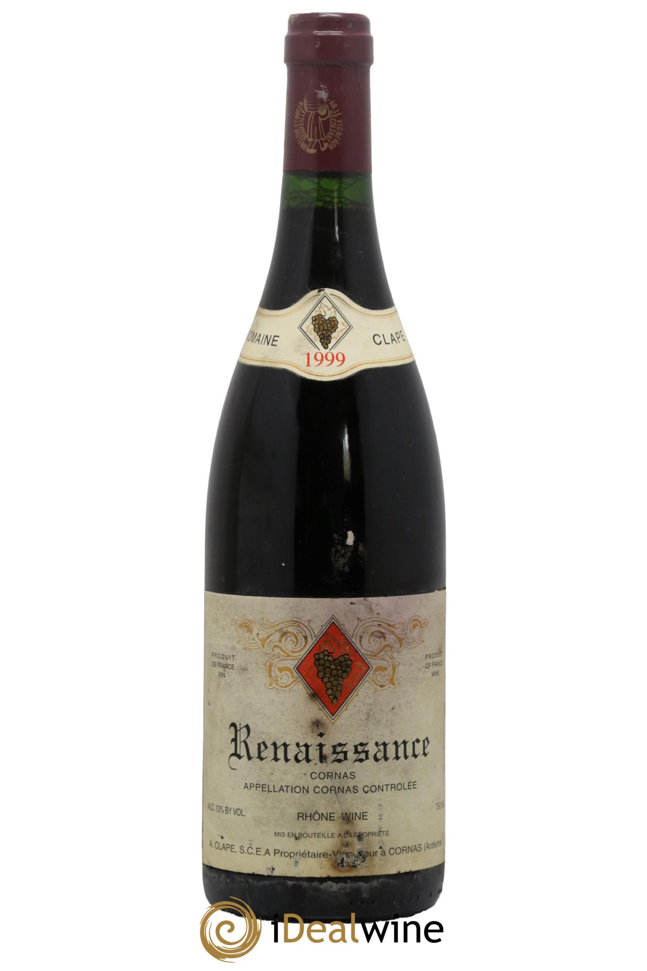 Cornas Renaissance Auguste Clape  1999 - Lot de 1 bouteille - 0