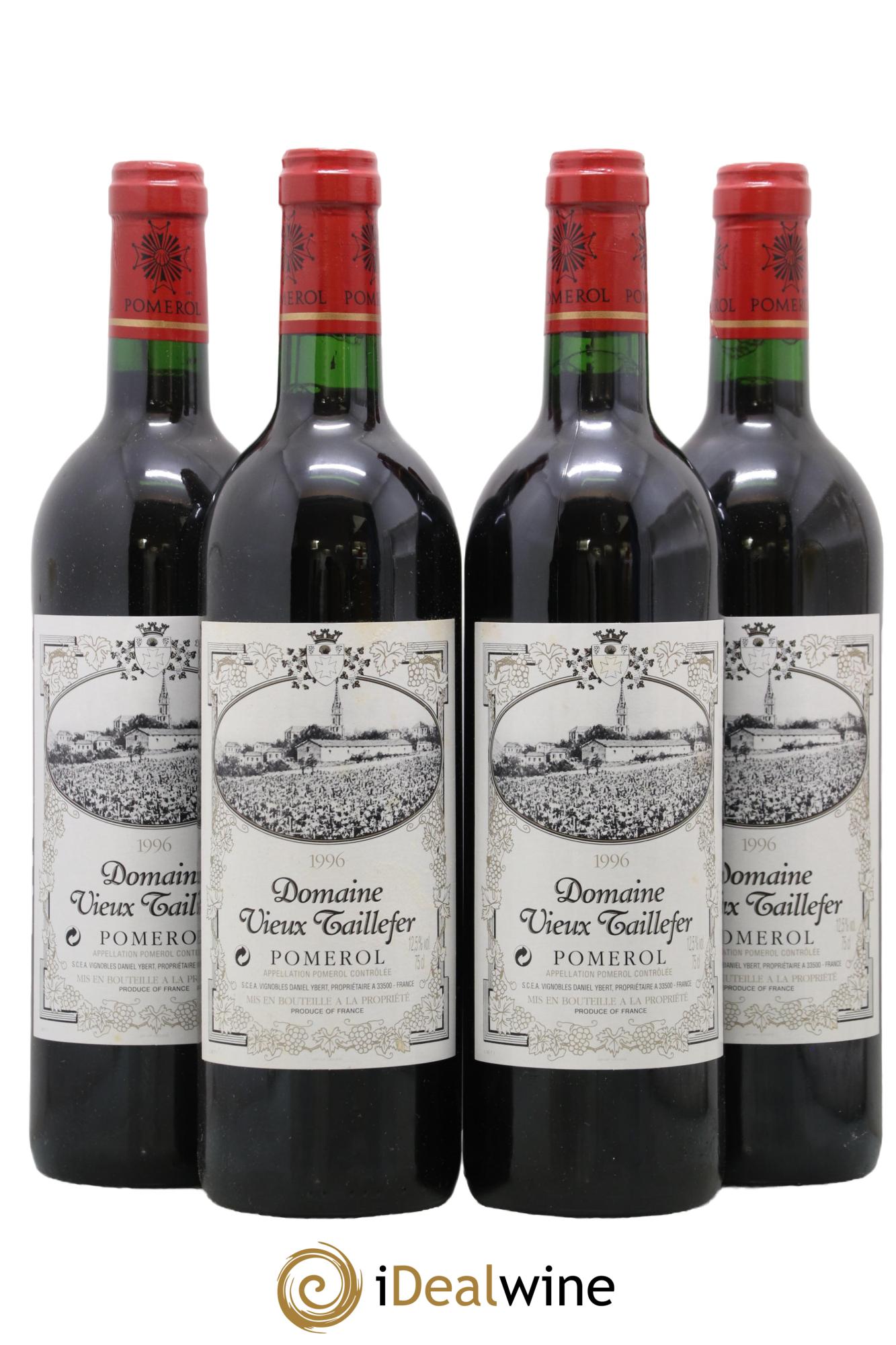 Pomerol Domaine Vieux Taillefer 1996 - Posten von 4 Flaschen - 0