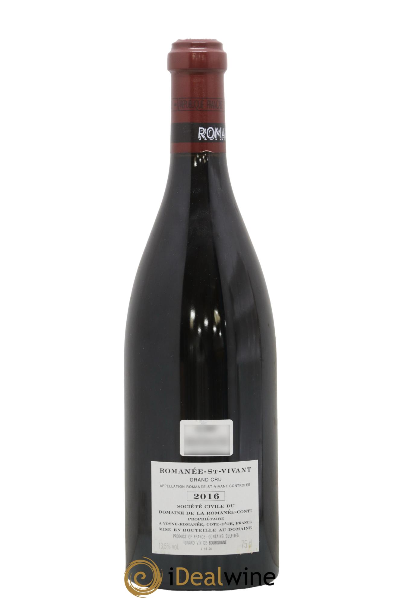 Romanée-Saint-Vivant Grand Cru Domaine de la Romanée-Conti 2016 - Lot of 1 bottle - 1