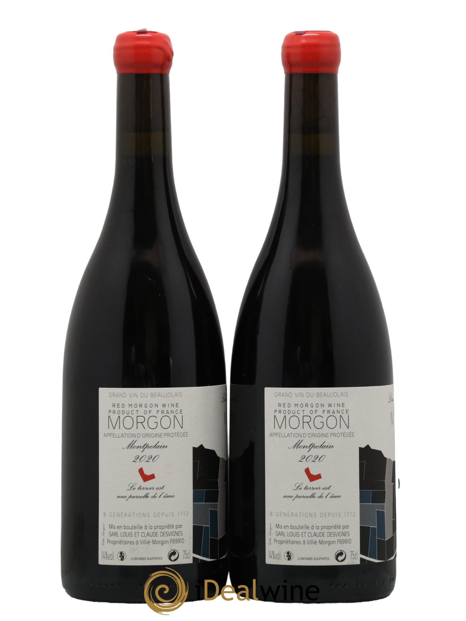 Morgon Montpelain Louis-Claude Desvignes 2020 - Lot de 2 bouteilles - 1