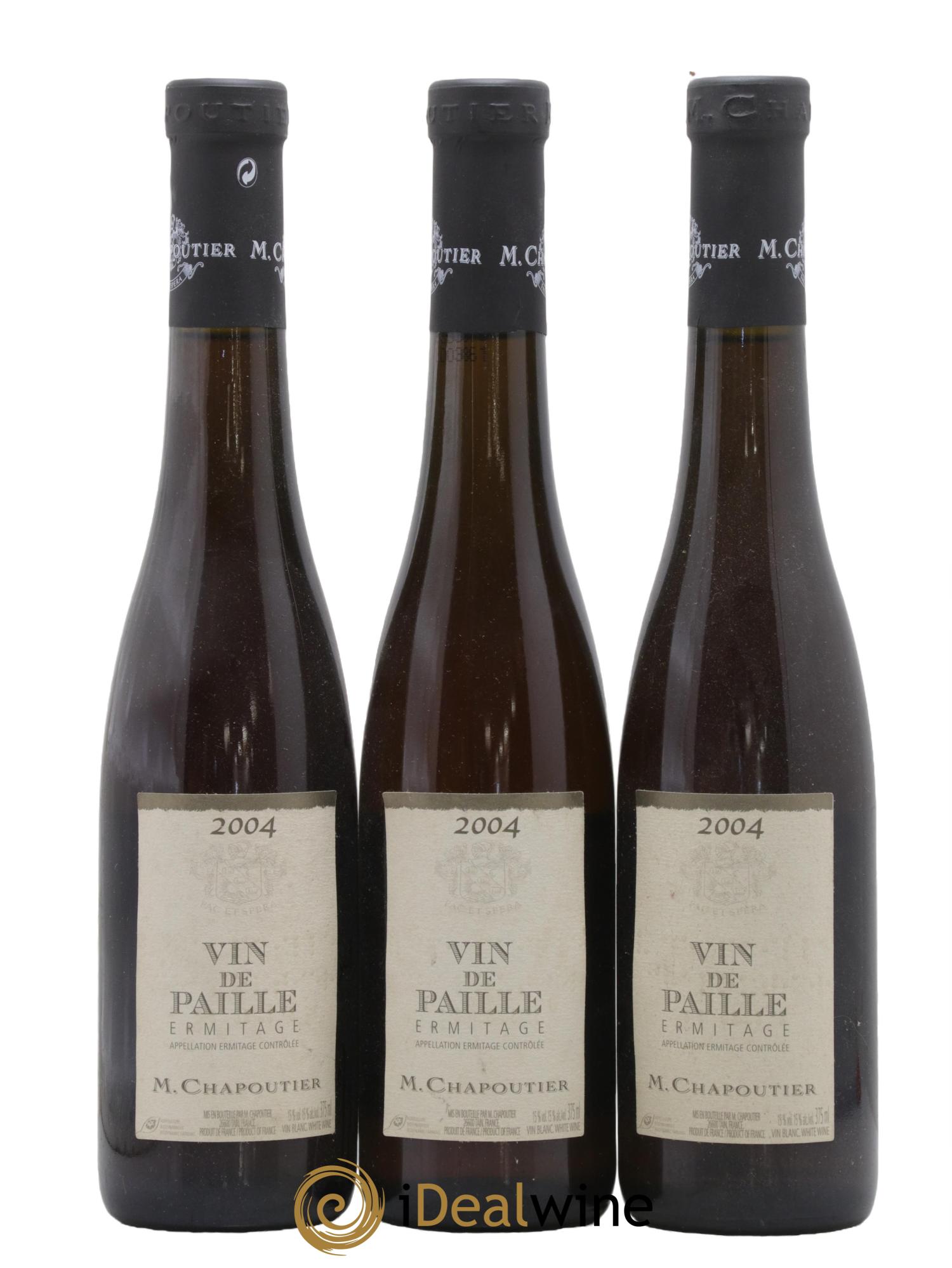 Hermitage Vin de Paille Chapoutier  2004 - Lot de 3 demi bouteilles - 0