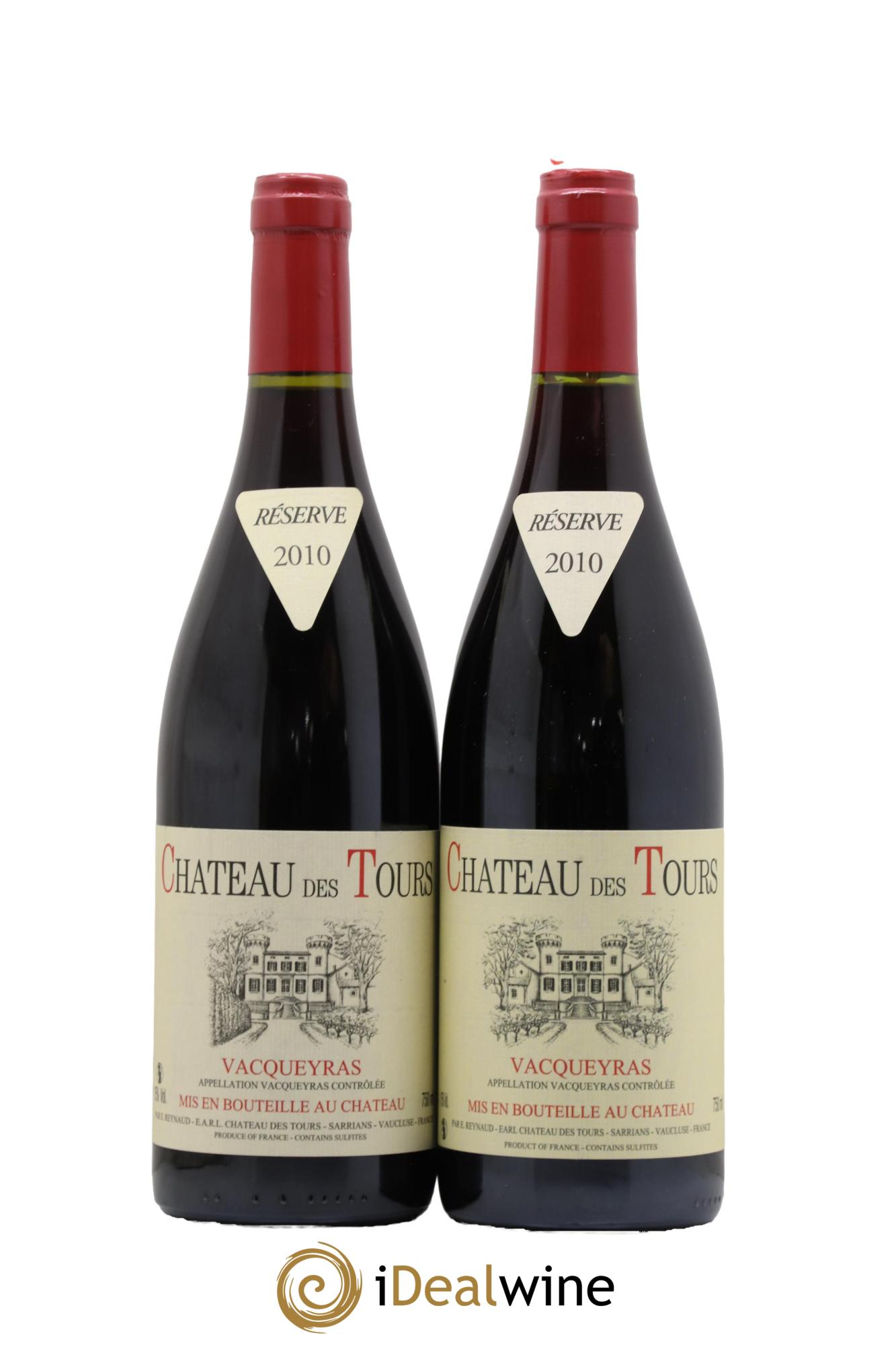 Vacqueyras Château des Tours Emmanuel Reynaud 2010 - Lot de 2 bouteilles - 0