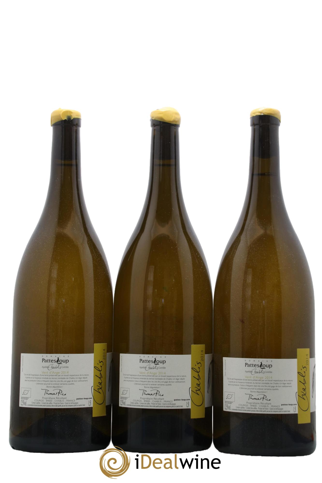 Chablis Vent d'Ange Pattes Loup (Domaine) 2014 - Lot de 3 magnums - 1