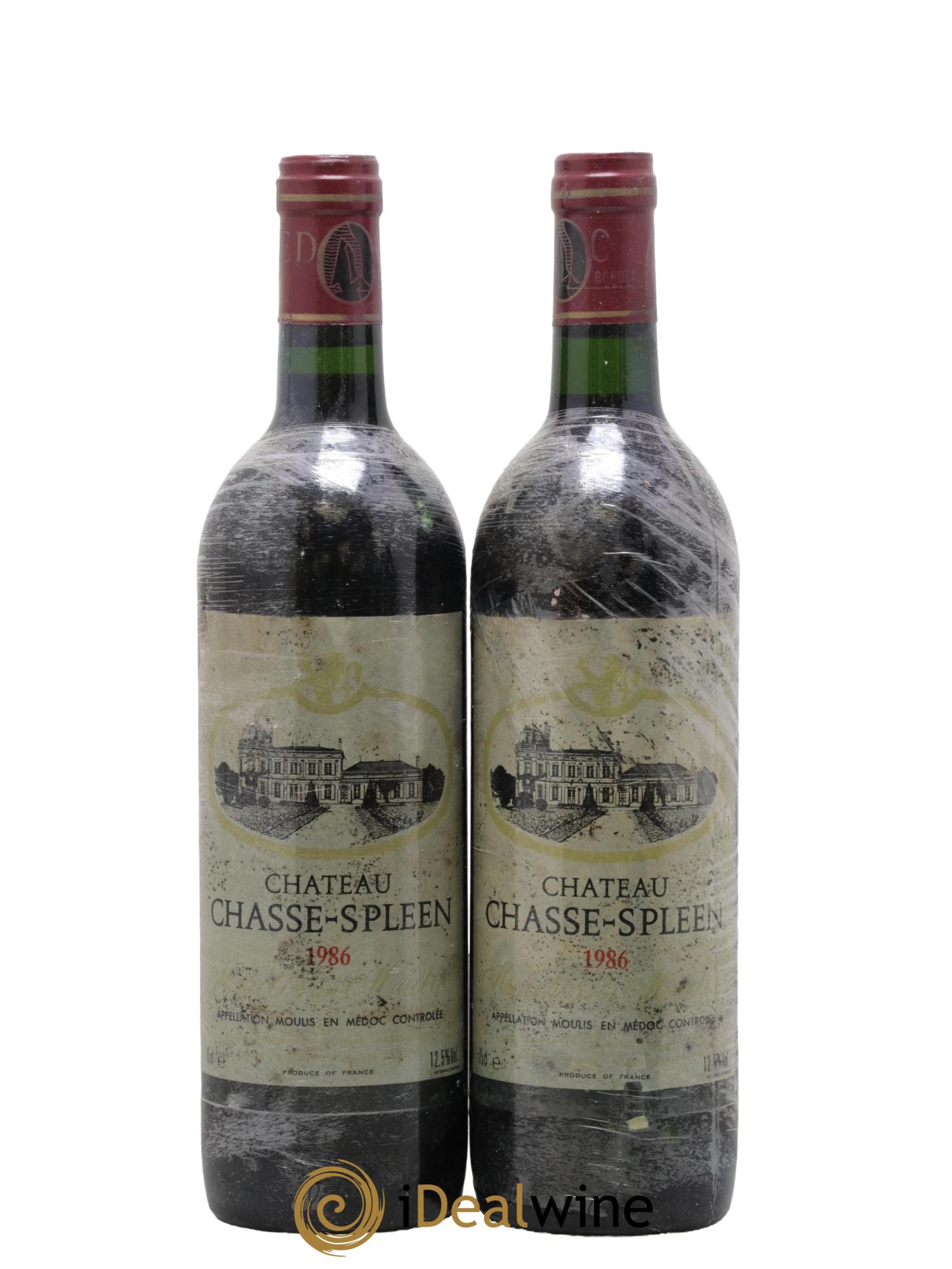 Château Chasse Spleen 1986 - Lot de 2 bouteilles - 0