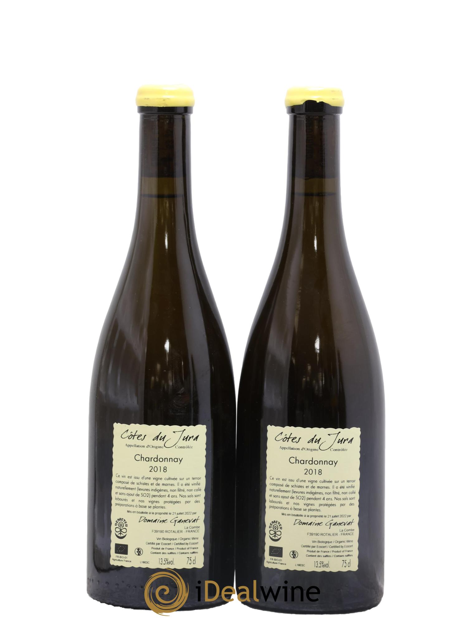 Côtes du Jura Chardonnay En Billat Jean-François Ganevat (Domaine) 2018 - Lot de 2 bouteilles - 1