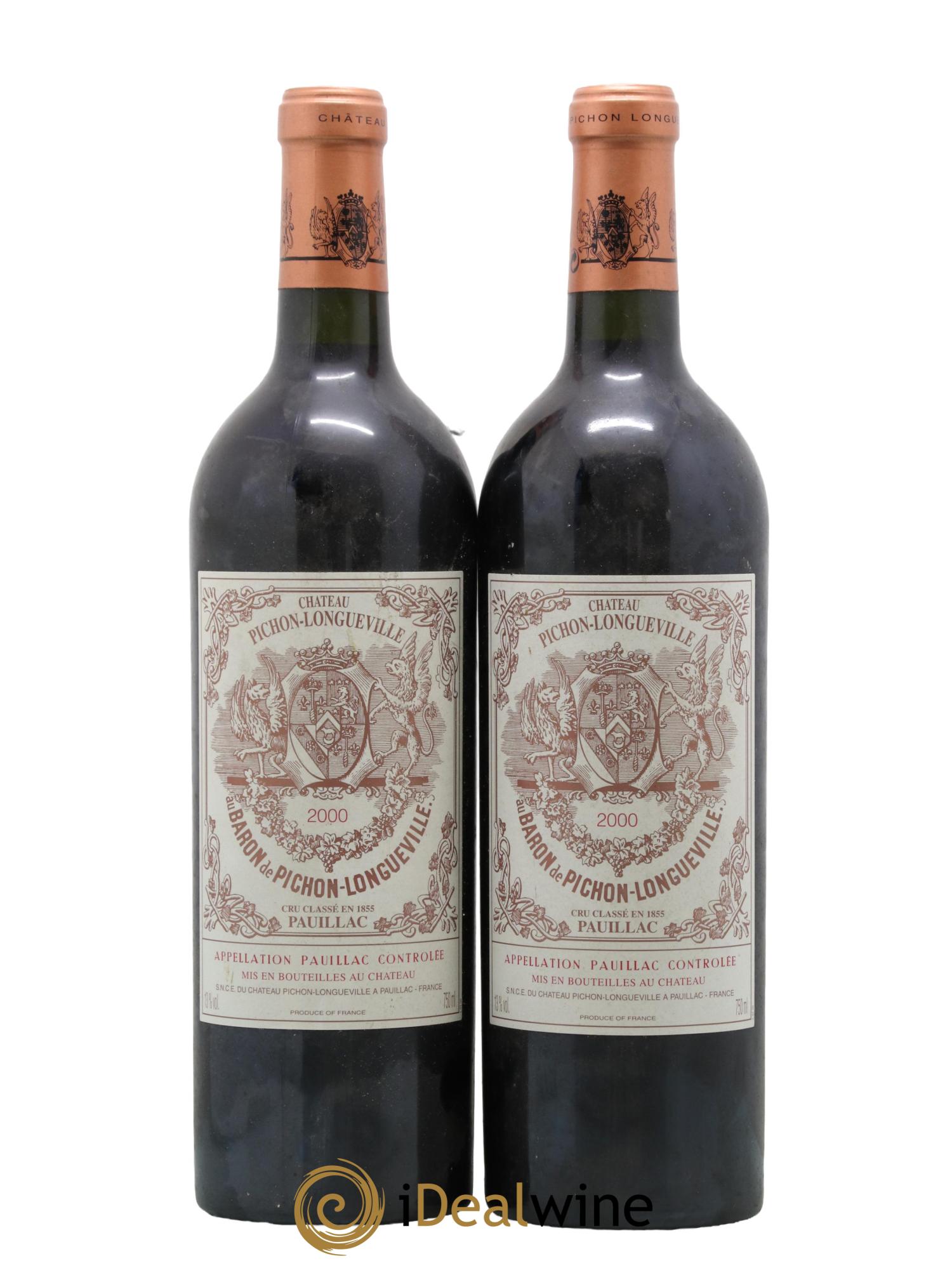 Pichon Longueville Baron 2ème Grand Cru Classé 2000 - Lot de 2 bouteilles - 0