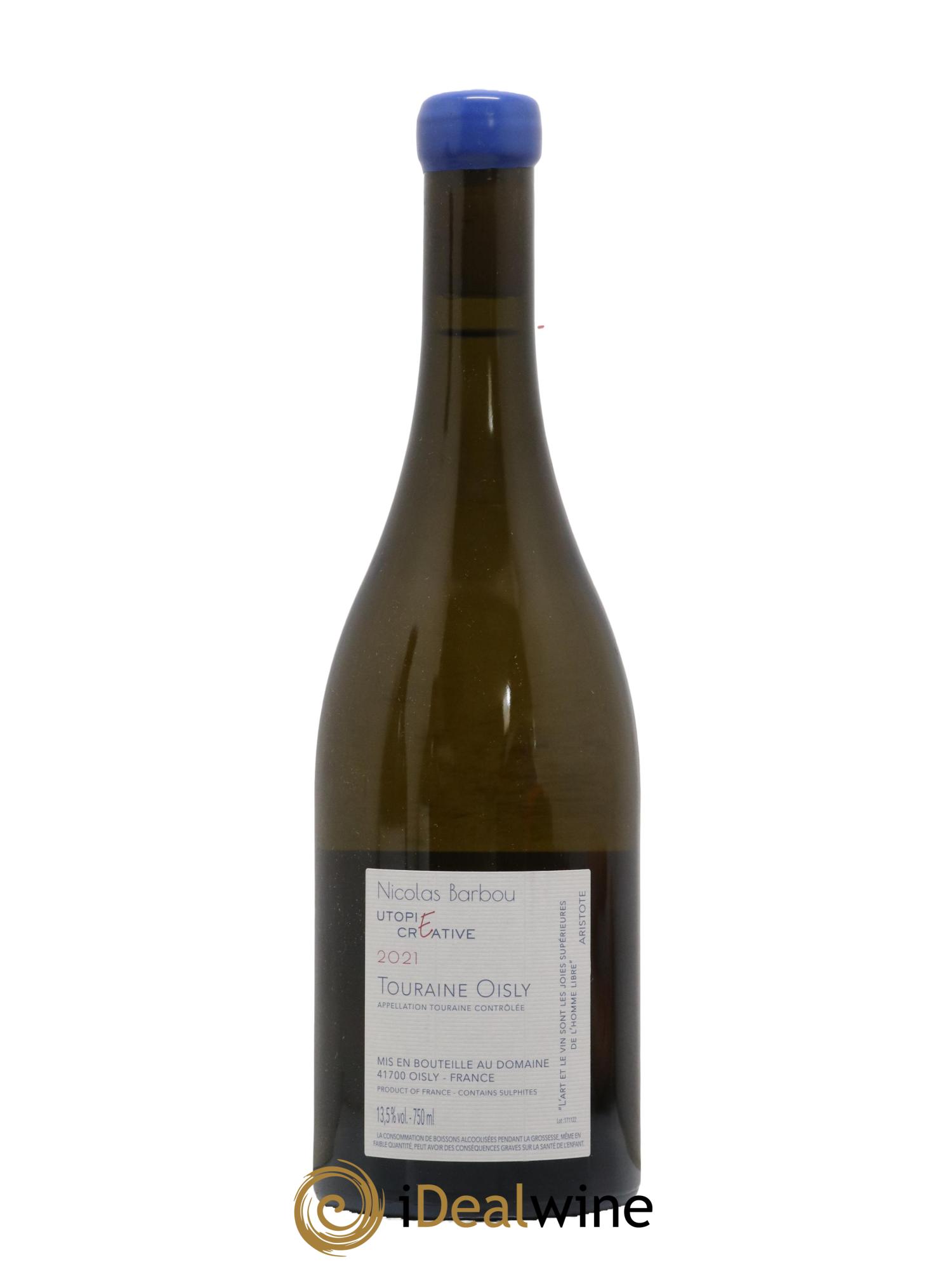 Touraine-Oisly Utopie Créative Nicolas Barbou 2021 - Lot de 1 bouteille - 1