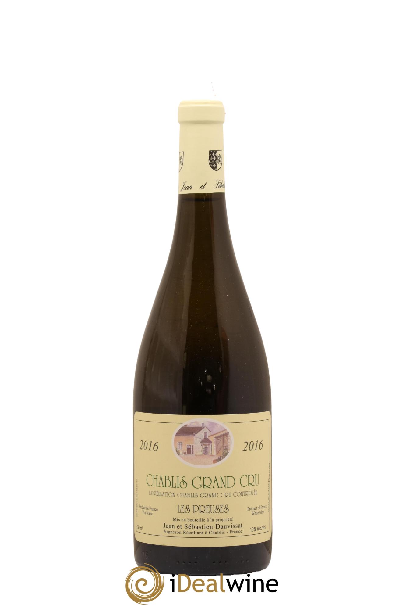 Chablis Grand Cru Les Preuses Jean & Sébastien Dauvissat 2016 - Lot de 1 bouteille - 0