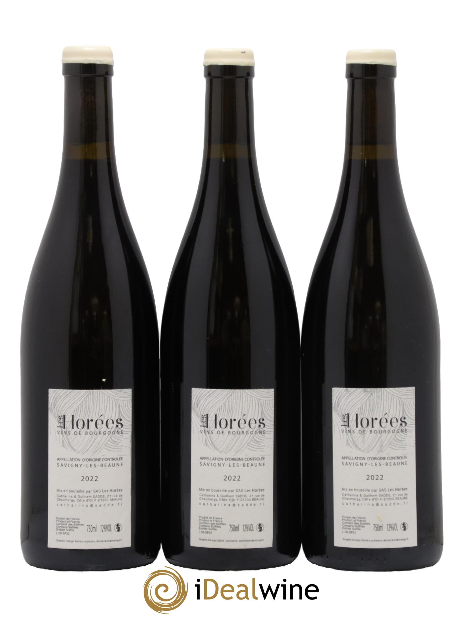 Savigny-lès-Beaune Les Plaisirs et les jours Les Horées 2022 - Lot de 3 bouteilles - 1