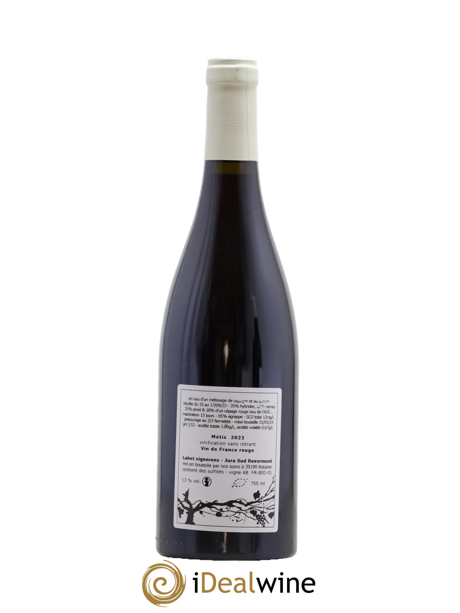 Vin de France Métis Romain - Julien - Charline Labet 2023 - Lot de 1 bouteille - 1