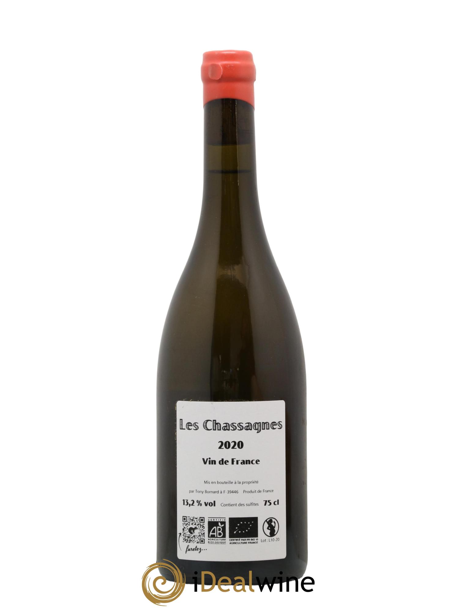 Côtes du Jura Les Chassagnes Savagnin Ouillé Bornard 2020 - Lot de 1 bouteille - 1