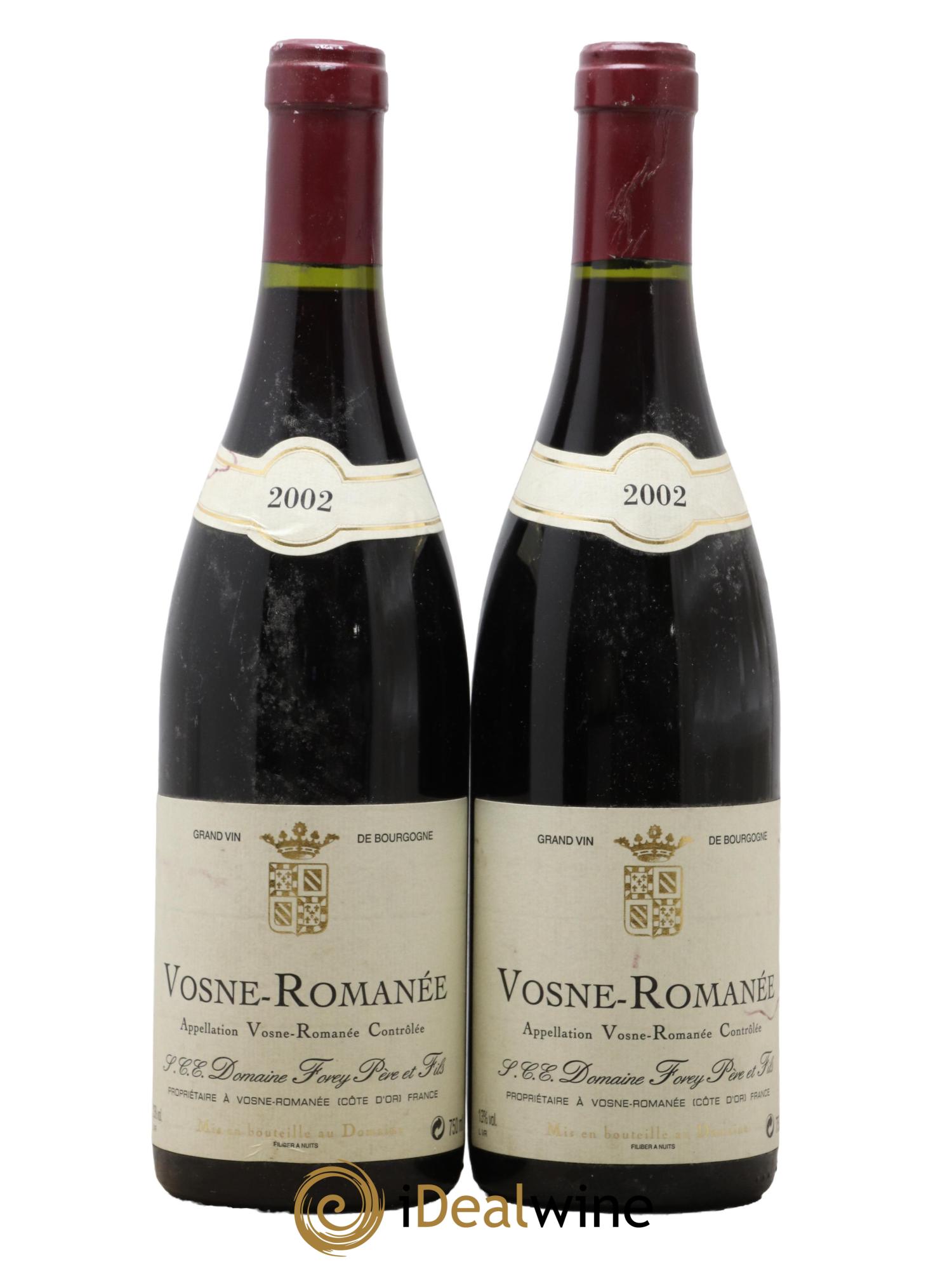 Vosne-Romanée Forey Père et Fils (Domaine) 2002 - Lotto di 2 bottiglie - 0