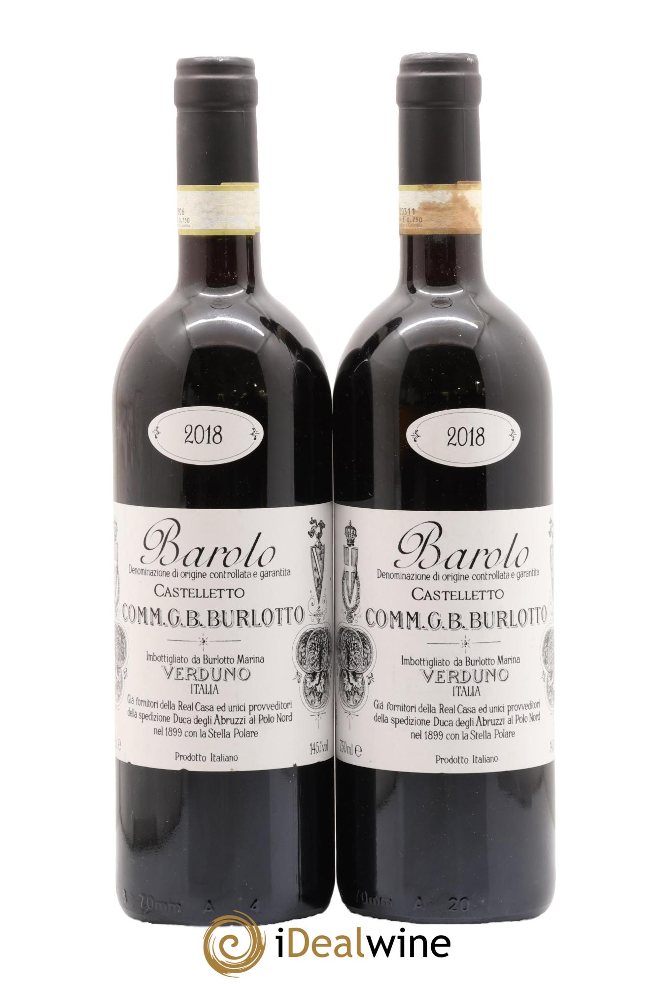 Barolo DOCG Castelletto Comm. Giovan Battista Burlotto 2018 - Posten von 2 Flaschen - 0