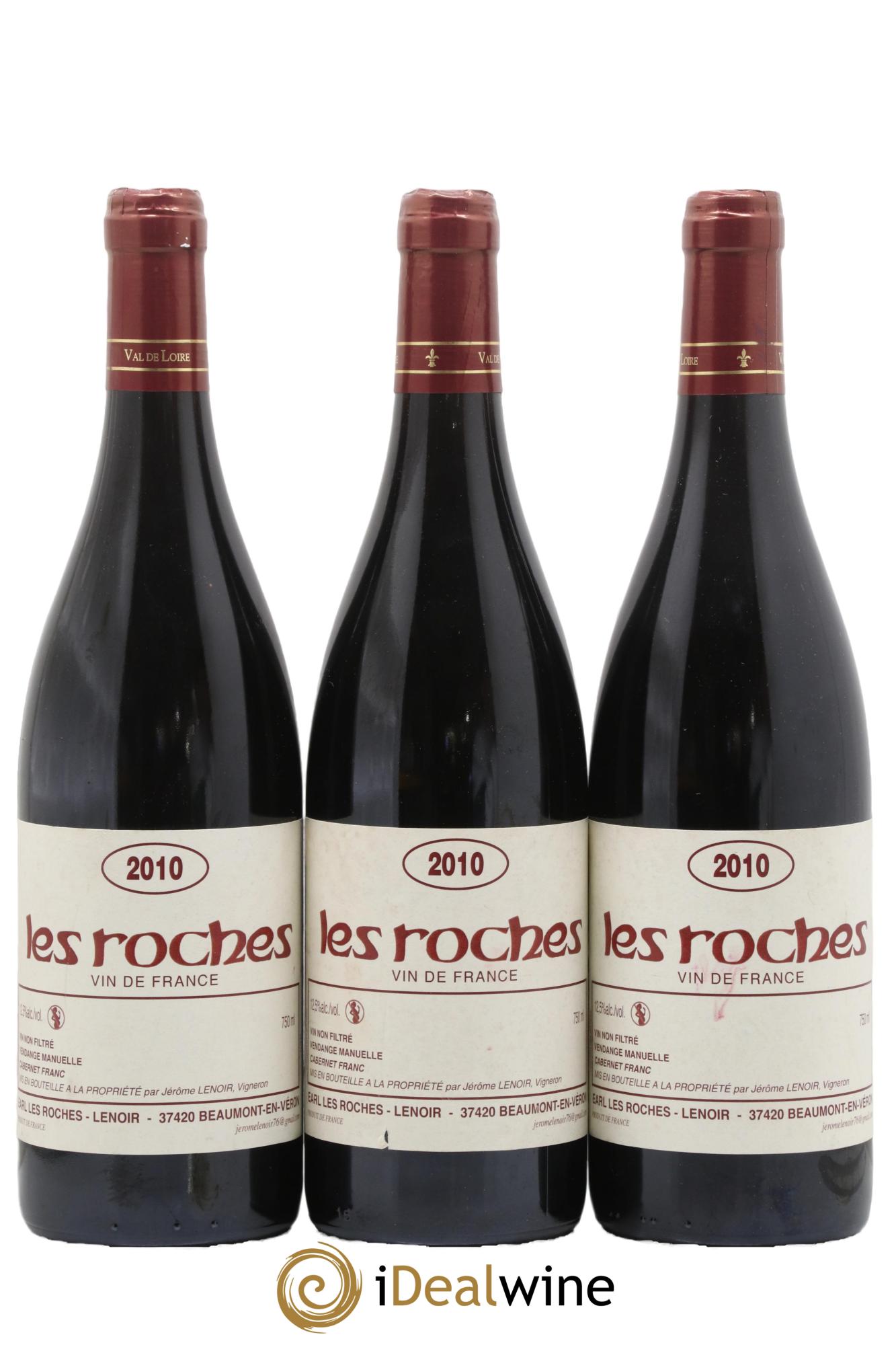 Vin de France Les Roches Lenoir (Domaine) 2010 - Lot de 3 bouteilles - 0