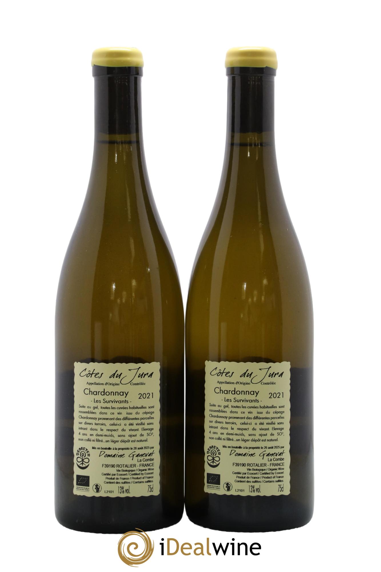 Côtes du Jura Les Survivants Jean-François Ganevat (Domaine) 2021 - Lotto di 2 bottiglie - 1